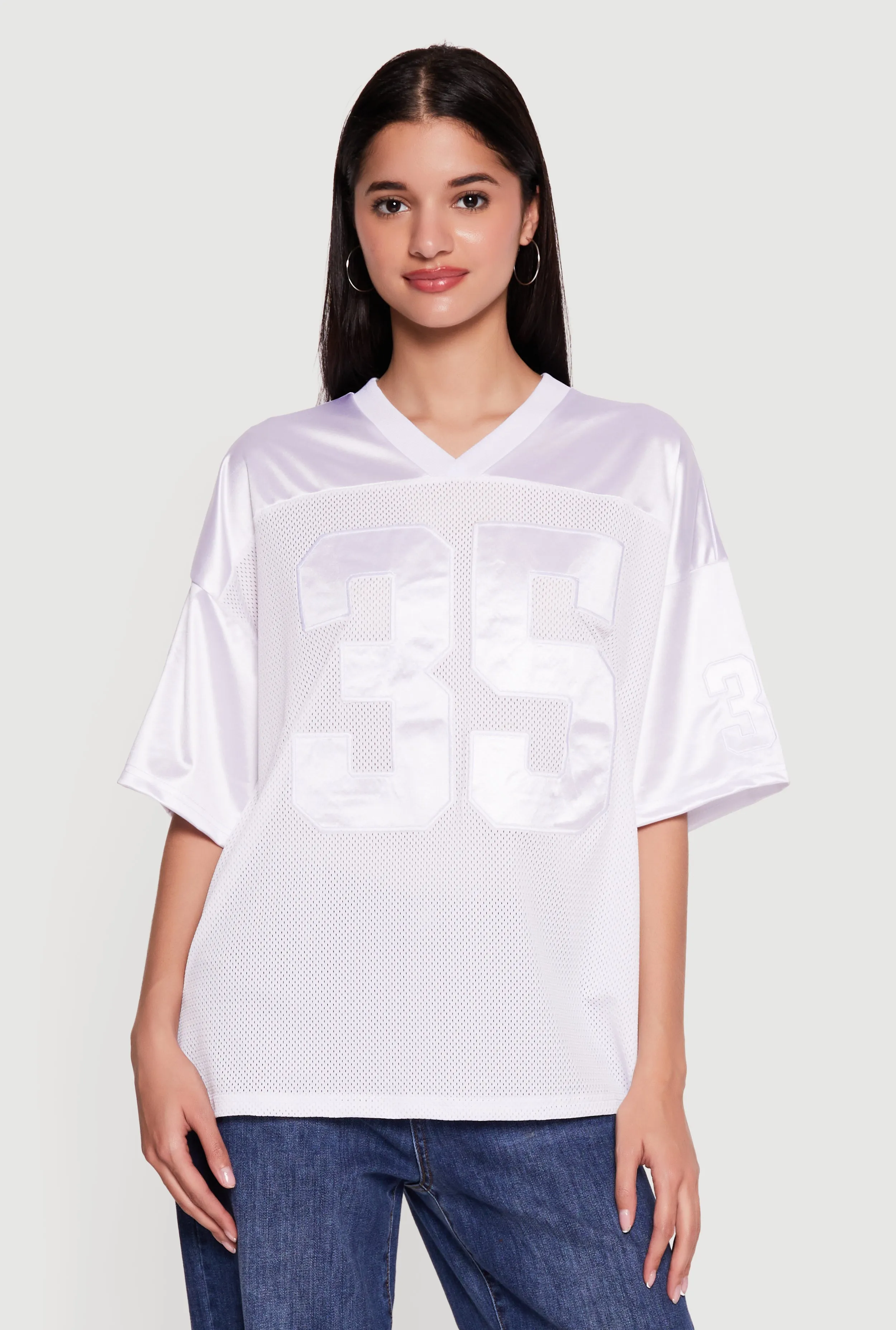 Satin Embroidered Patch Graphic Football Jersey sold by Rainbow product image thumbnail 2