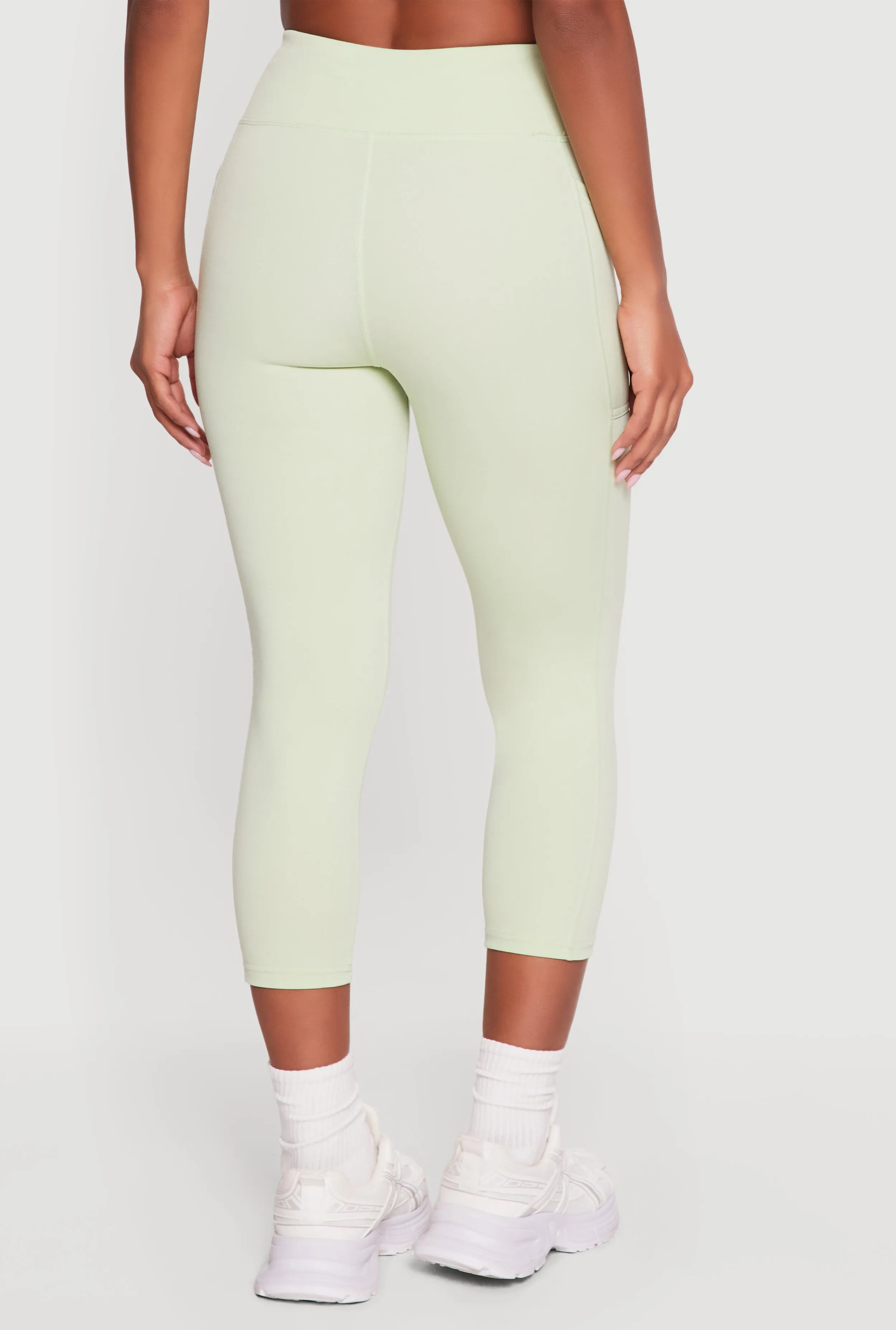 High Waisted Side Pocket Capri Leggings sold by Rainbow product image thumbnail 5