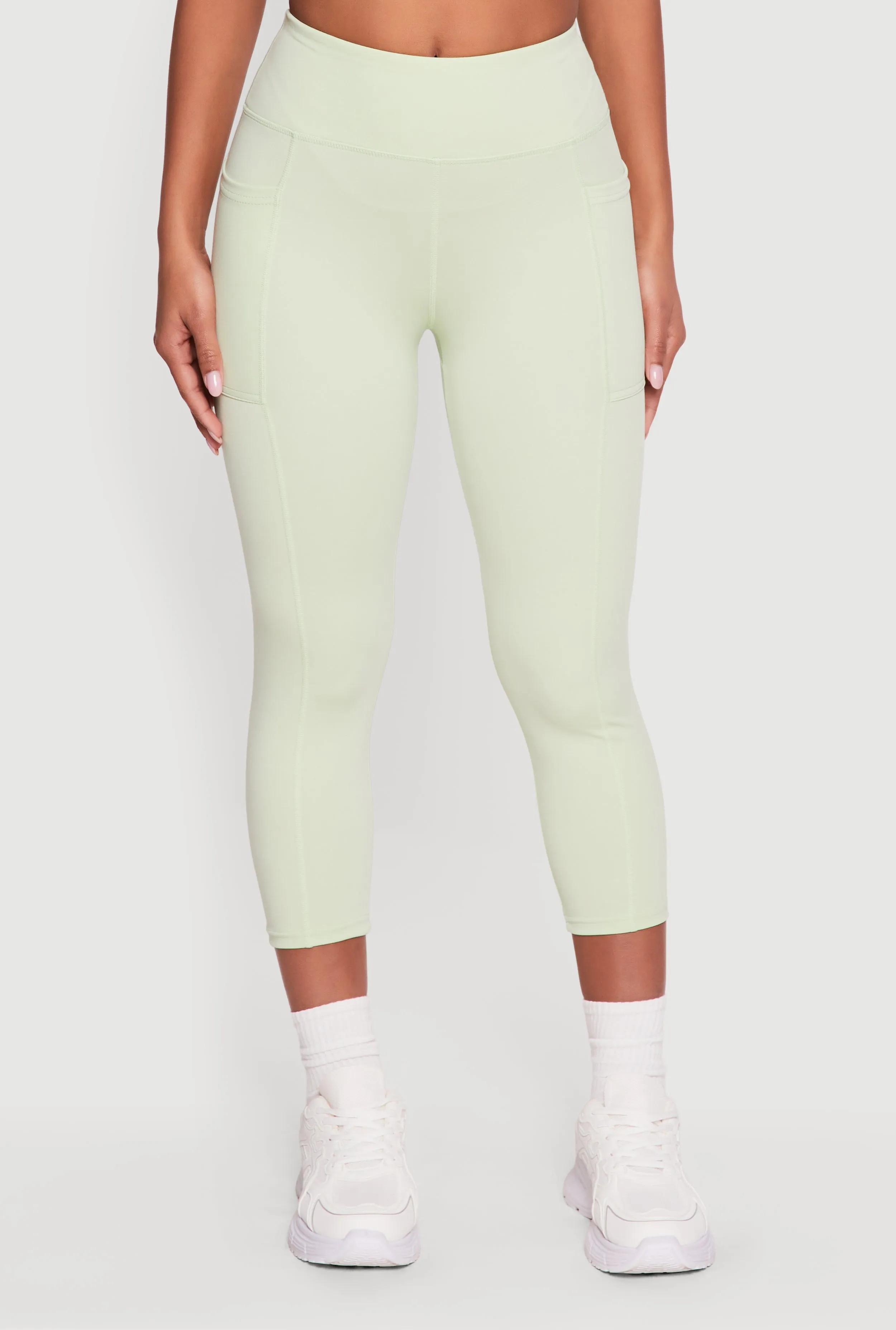High Waisted Side Pocket Capri Leggings sold by Rainbow product image thumbnail 3