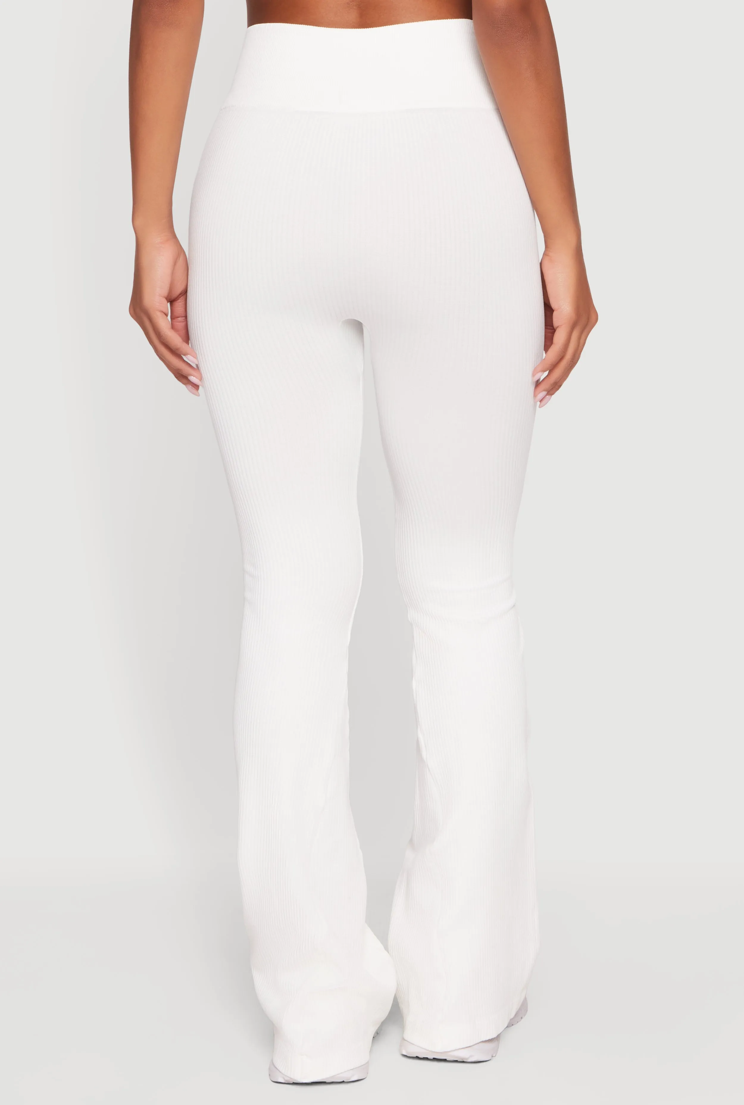 Ribbed High Waisted Flare Leg Active Pants sold by Rainbow product image thumbnail 5