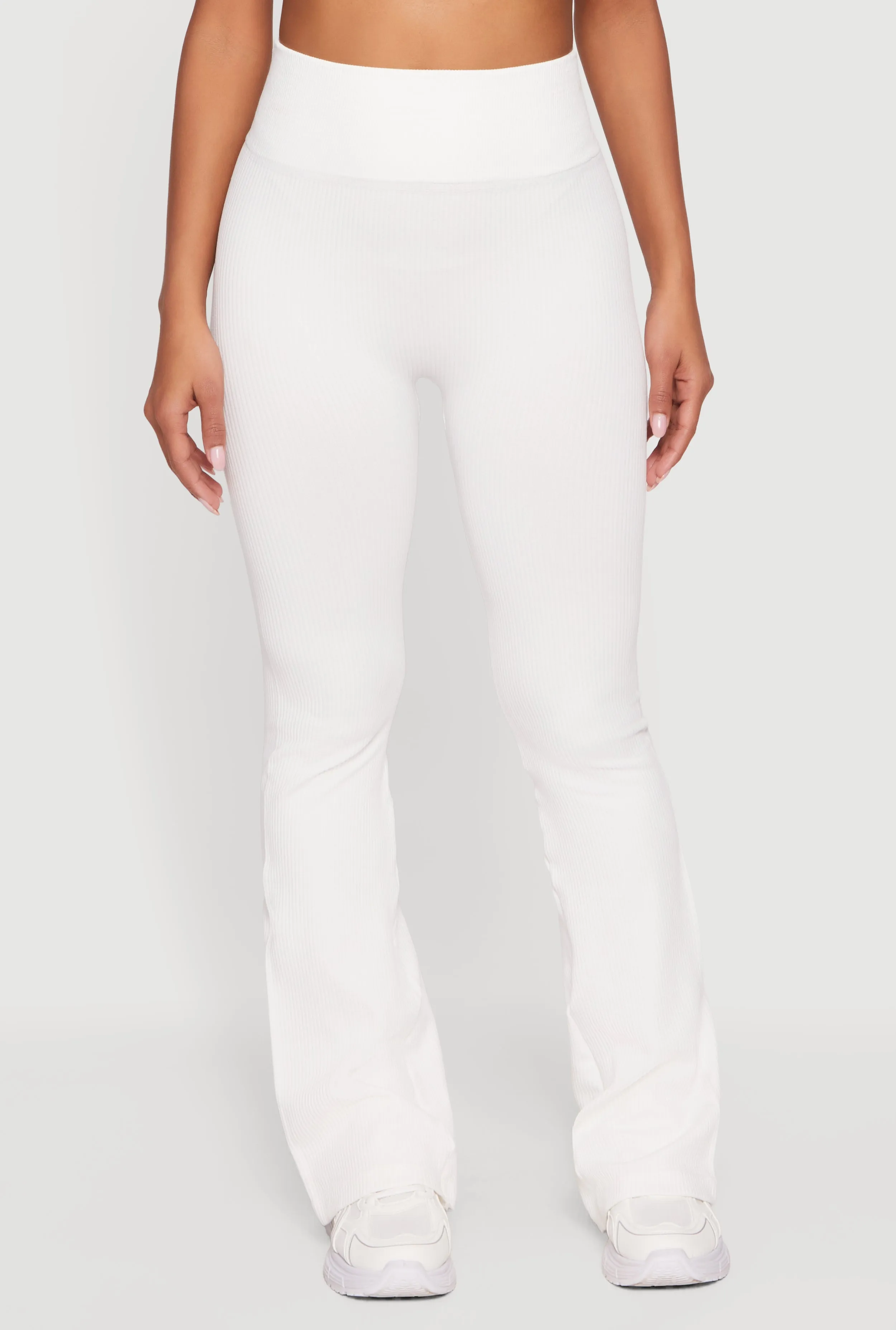 Ribbed High Waisted Flare Leg Active Pants sold by Rainbow product image thumbnail 3