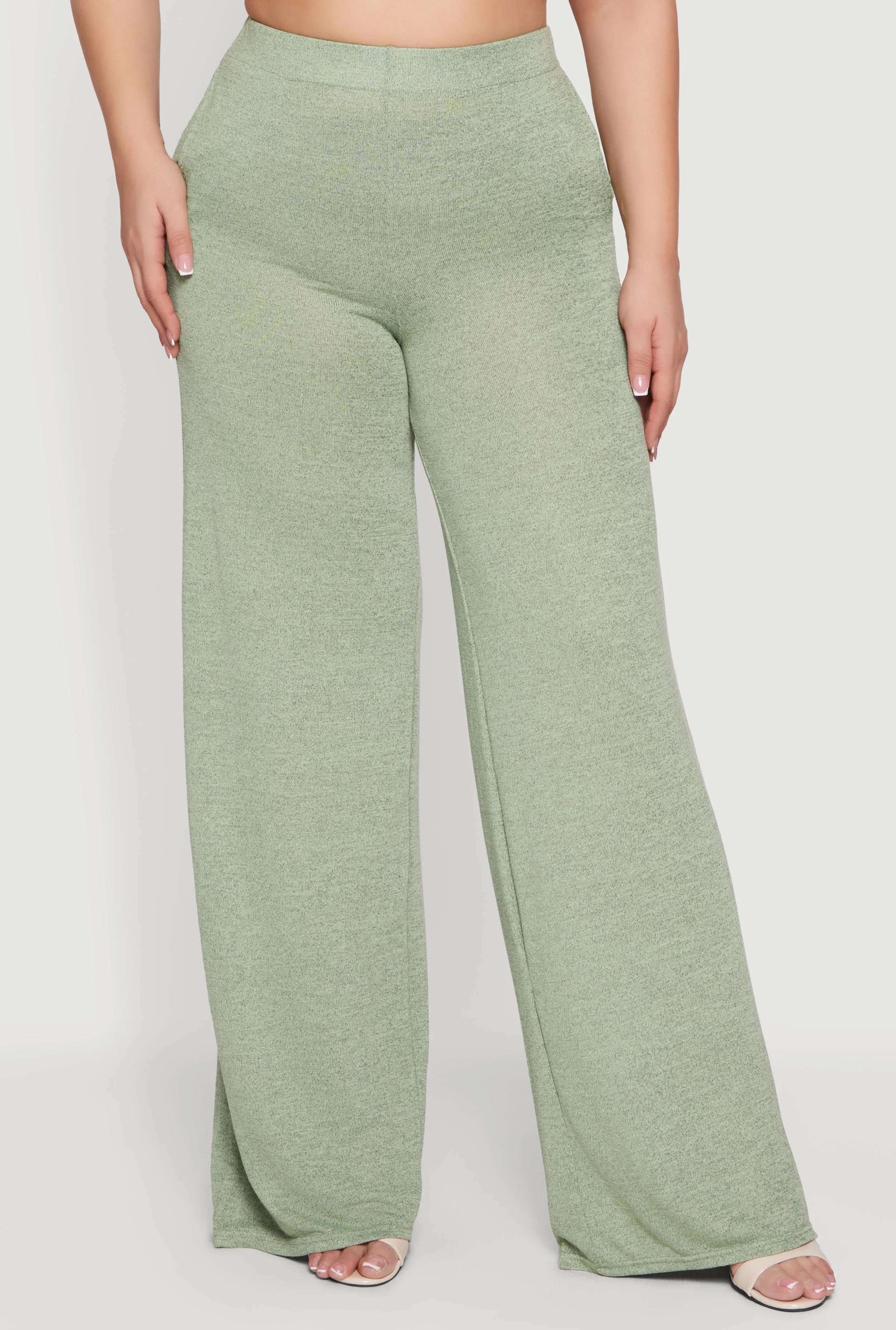 Plus Size High Waisted Wide Leg Pants sold by Rainbow product image thumbnail 3