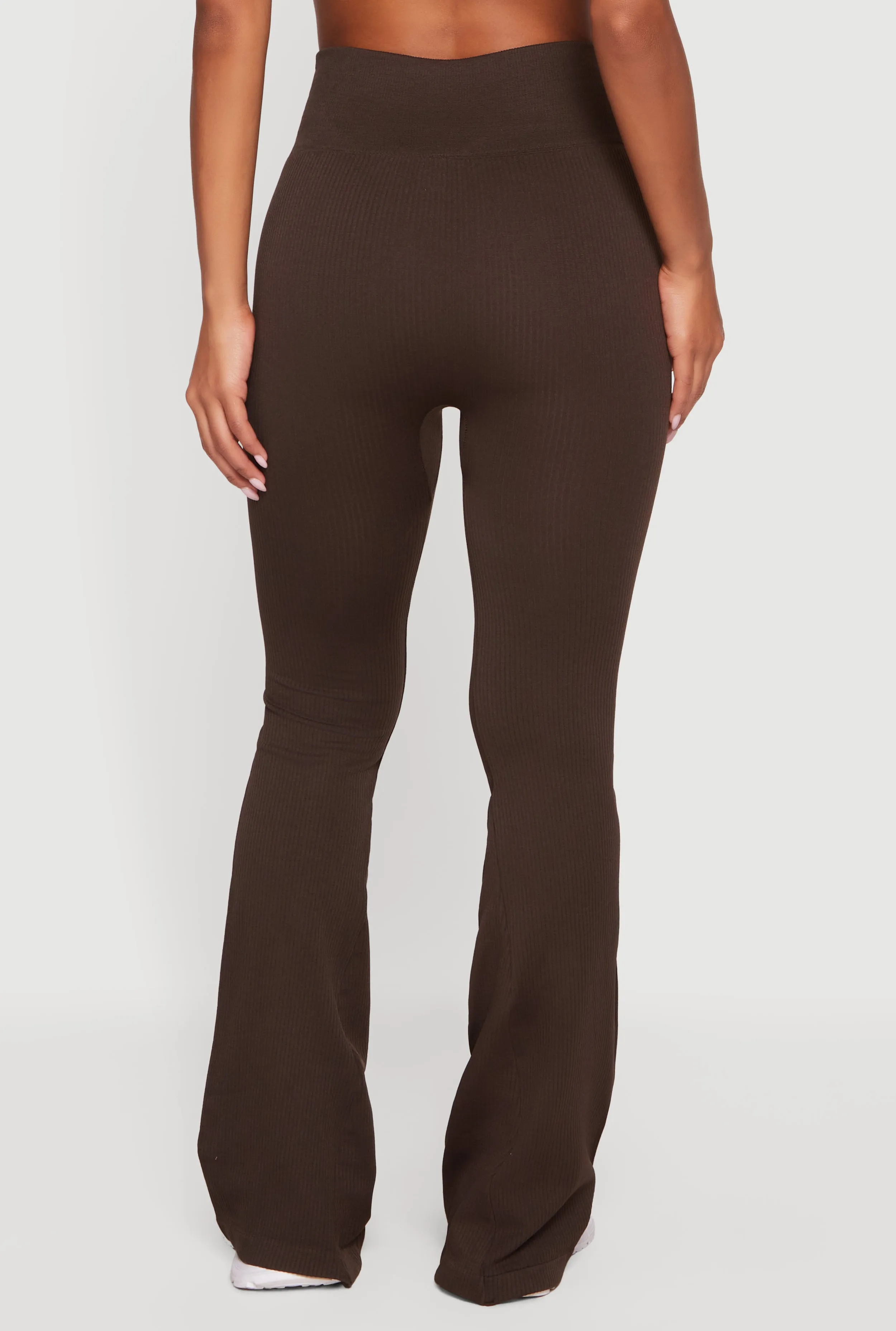 Ribbed High Waisted Flare Leg Active Pants sold by Rainbow product image thumbnail 5