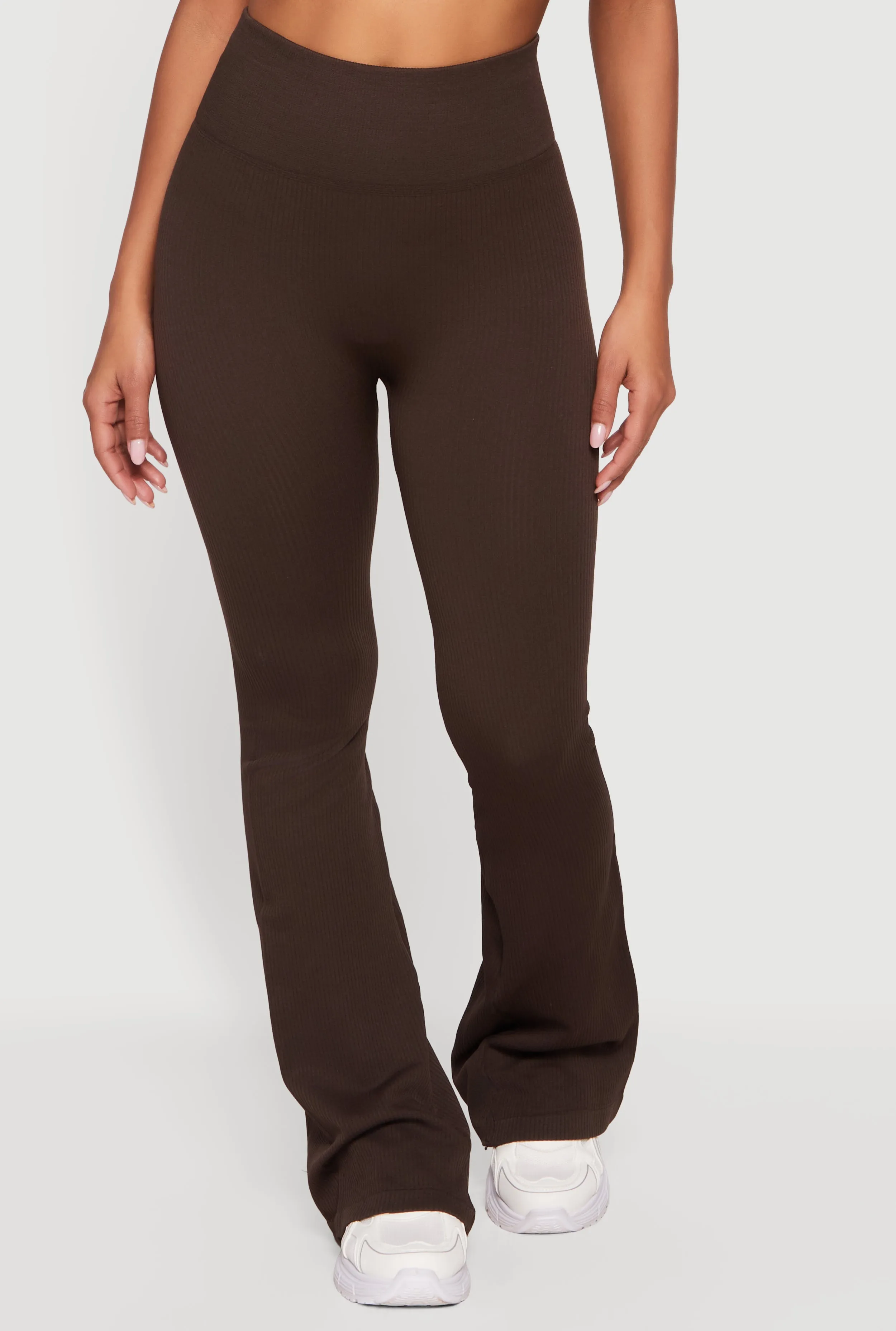 Ribbed High Waisted Flare Leg Active Pants sold by Rainbow product image thumbnail 3