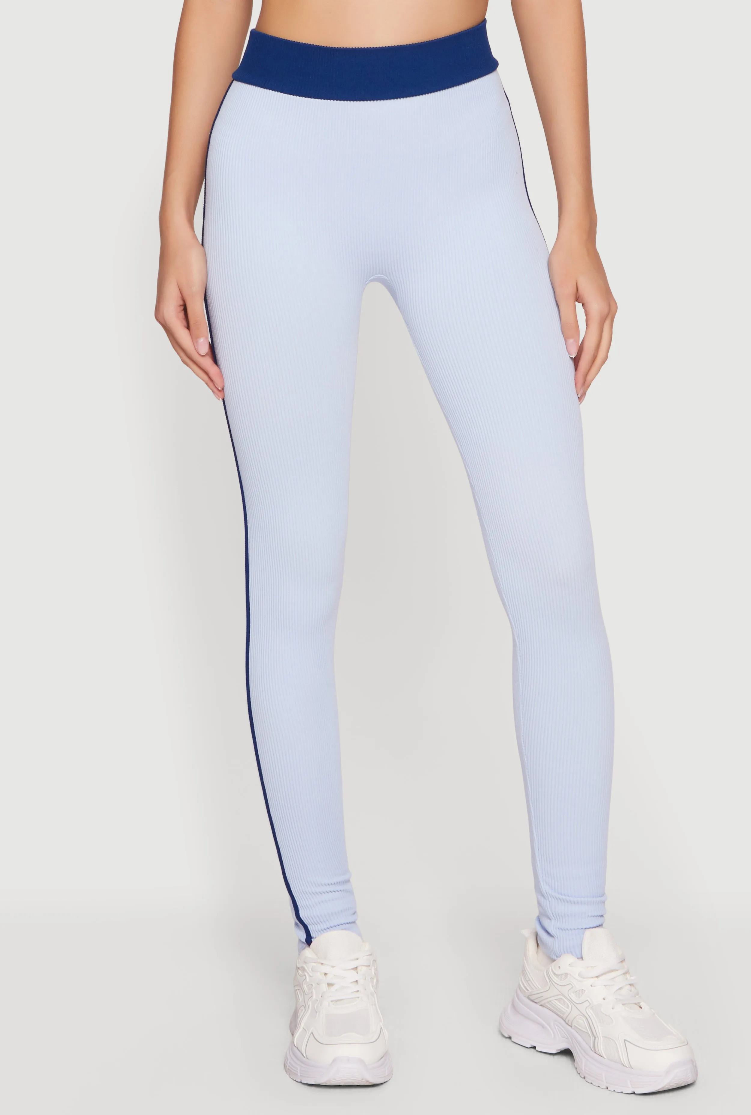 Contrast Trim Seamless Ribbed Leggings sold by Rainbow product image thumbnail 3