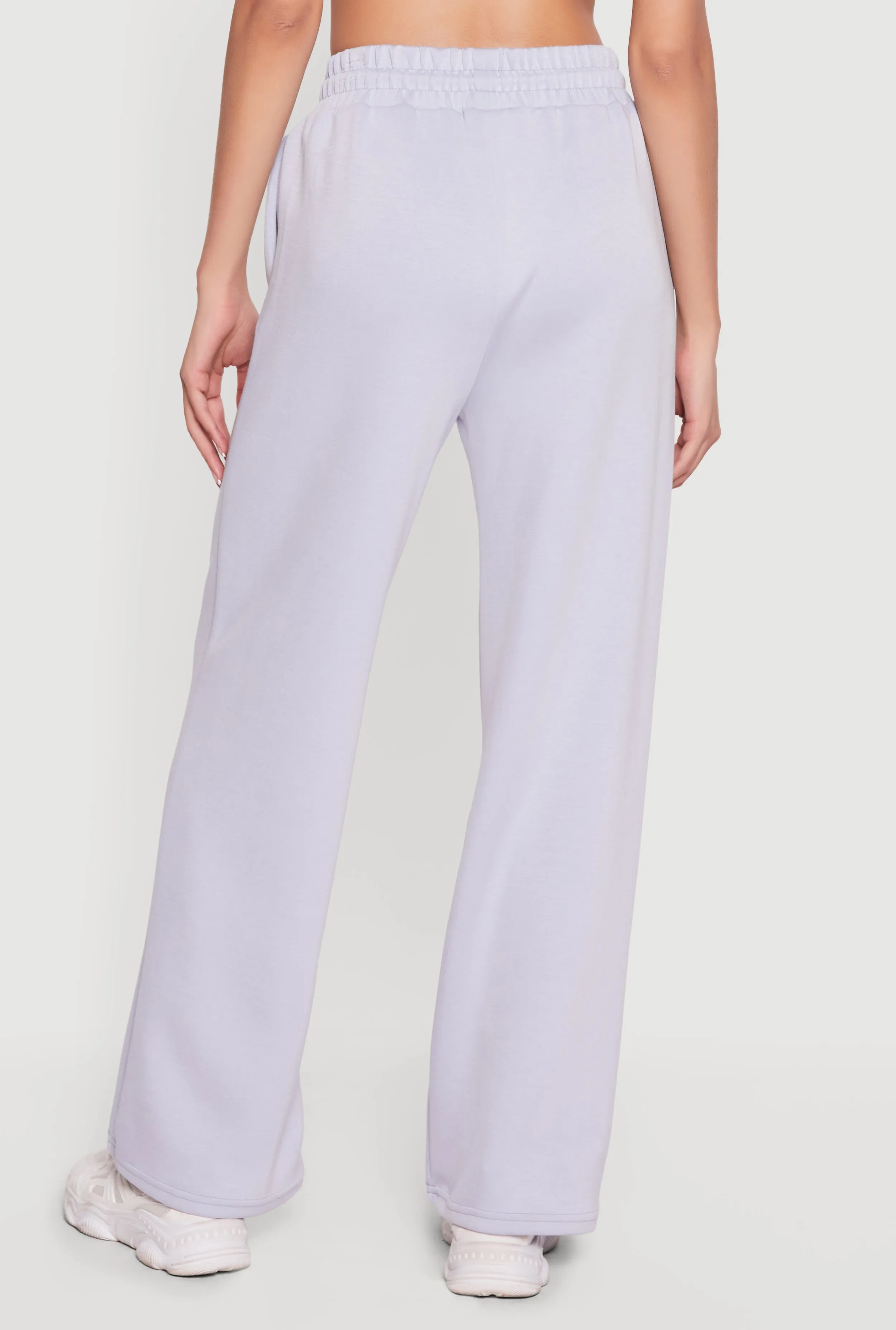 High Waisted Straight Leg Sweatpants with Drawstring Waist sold by Rainbow product image thumbnail 5