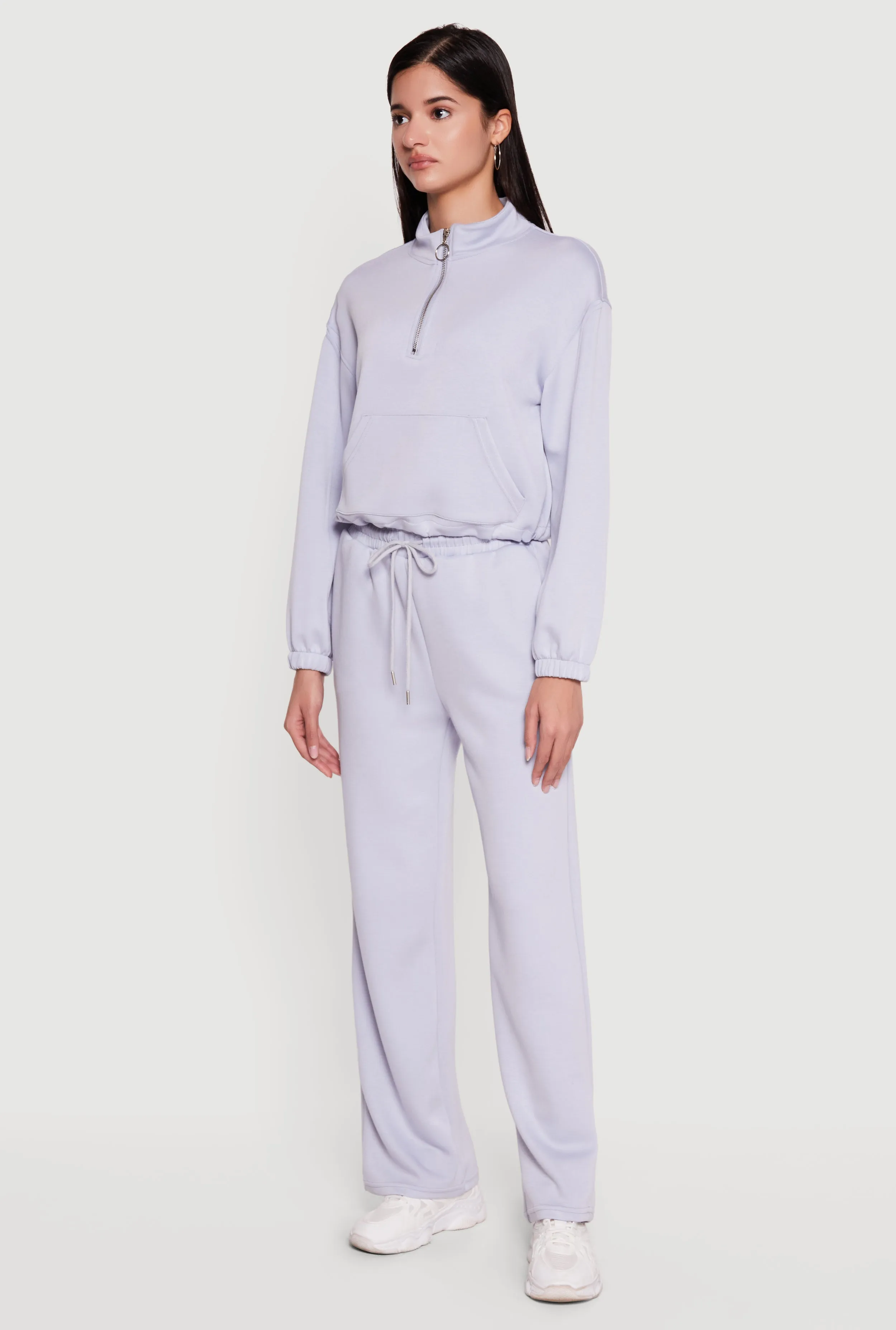 High Waisted Straight Leg Sweatpants with Drawstring Waist sold by Rainbow product image thumbnail 2