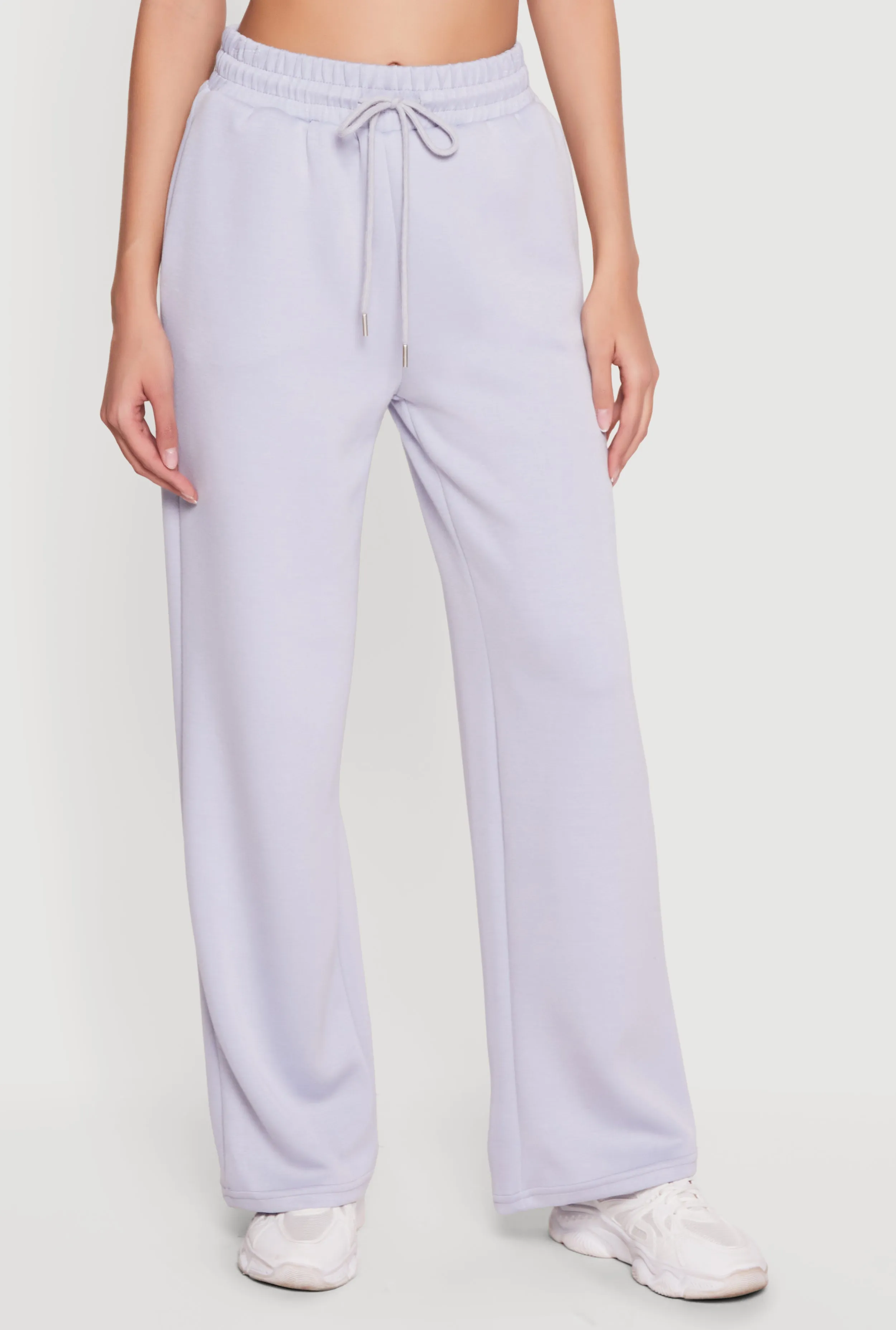 High Waisted Straight Leg Sweatpants with Drawstring Waist sold by Rainbow product image thumbnail 3