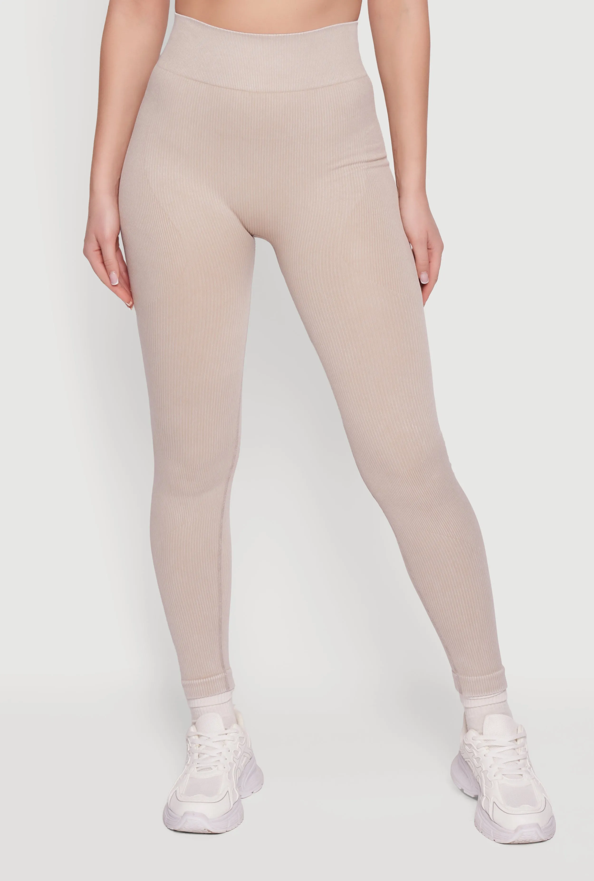 Mineral Wash Seamless Ribbed High Waisted Leggings sold by Rainbow product image thumbnail 3