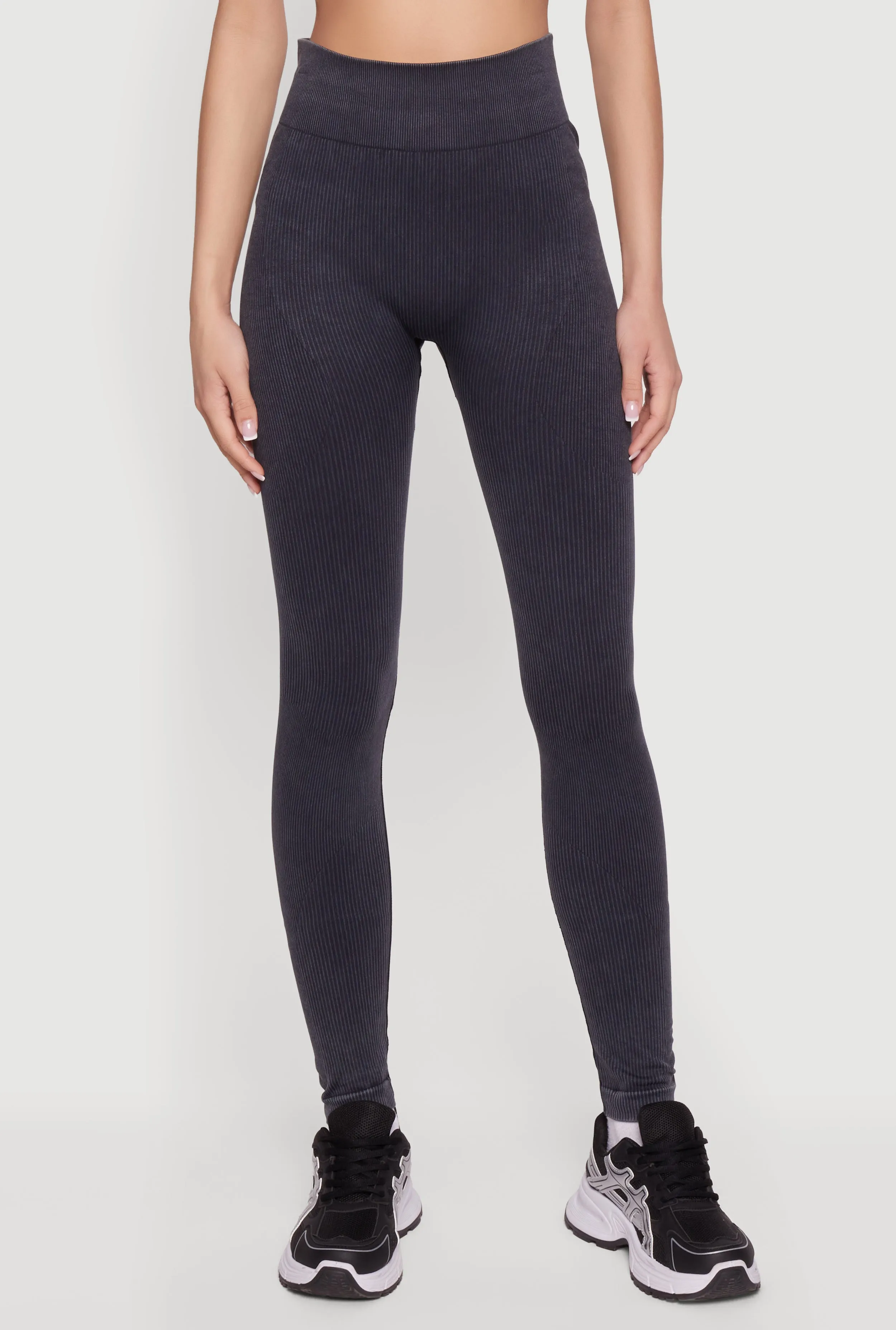 Mineral Wash Seamless Ribbed High Waisted Leggings sold by Rainbow product image thumbnail 3