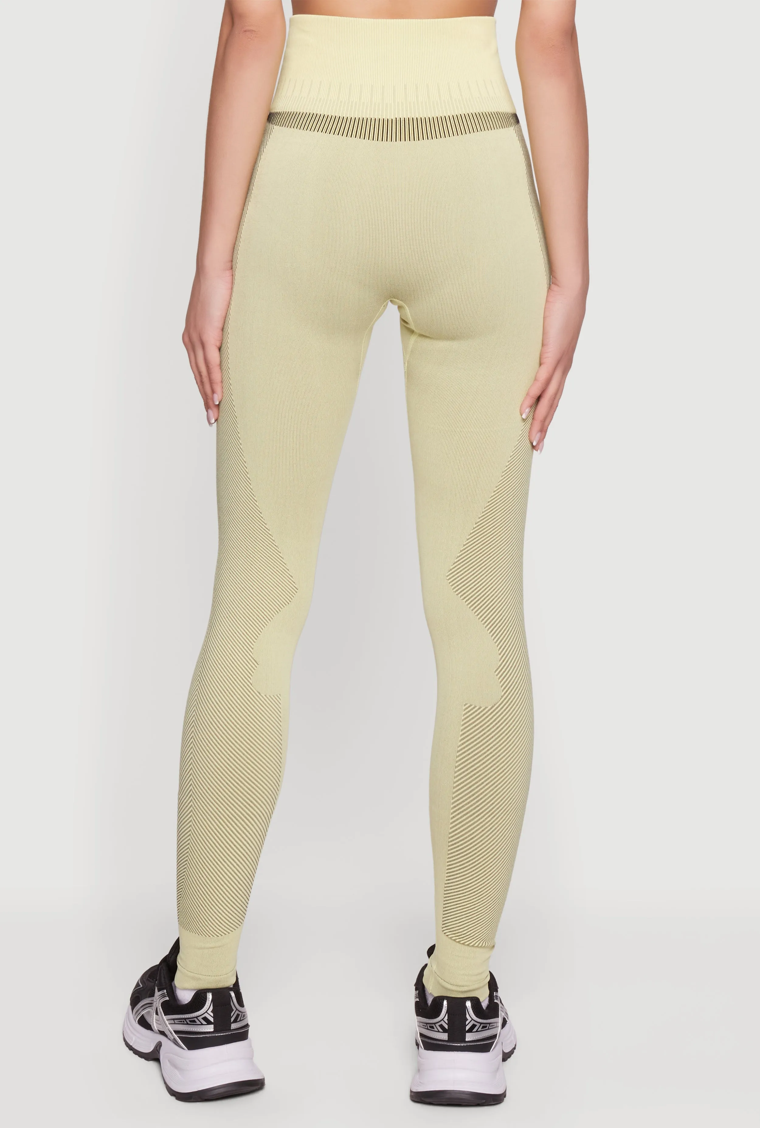 Striped Detail Seamless High Waisted Leggings sold by Rainbow product image thumbnail 5