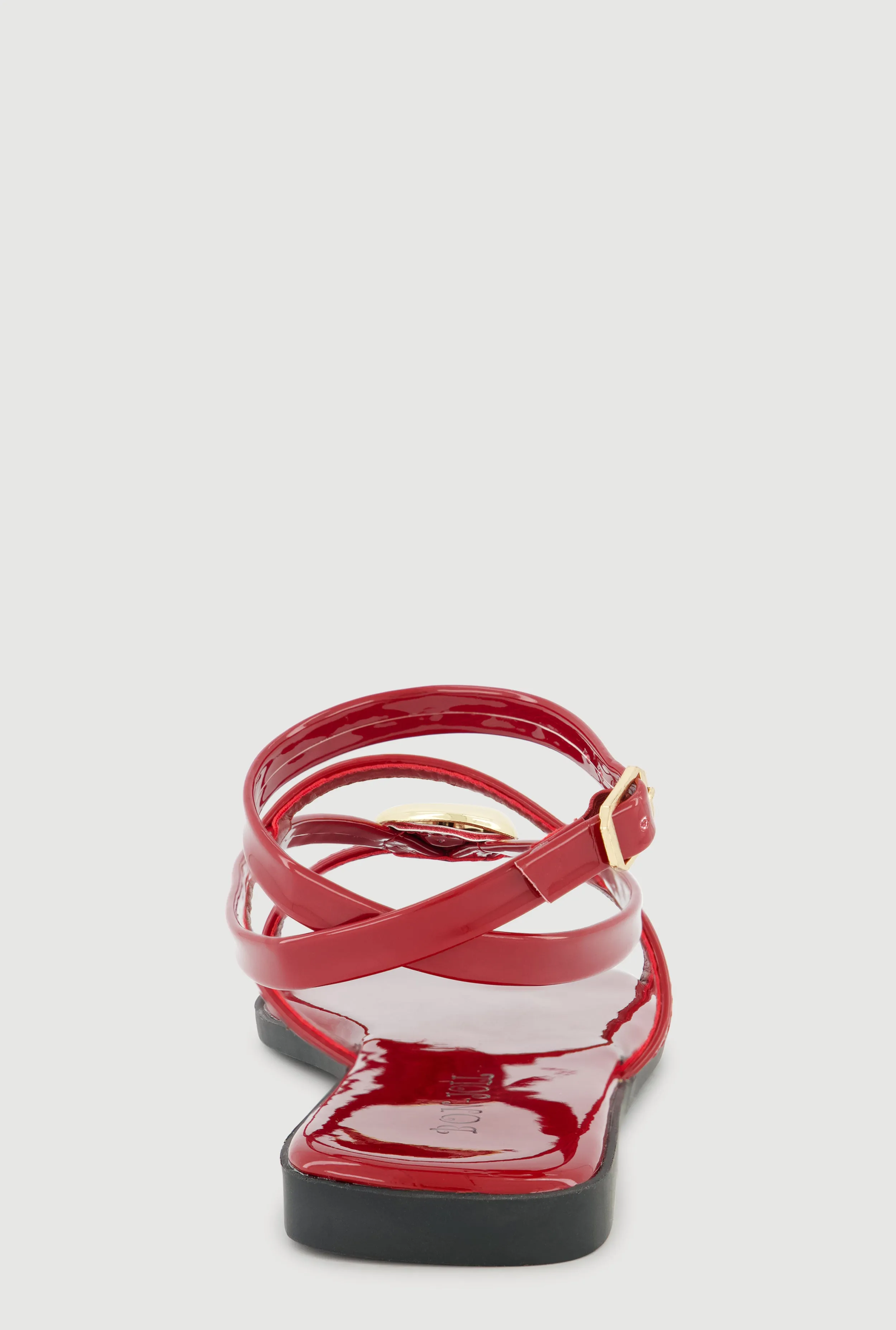 Faux Leather Metallic Detail Open Toe Sandals sold by Rainbow product image thumbnail 3