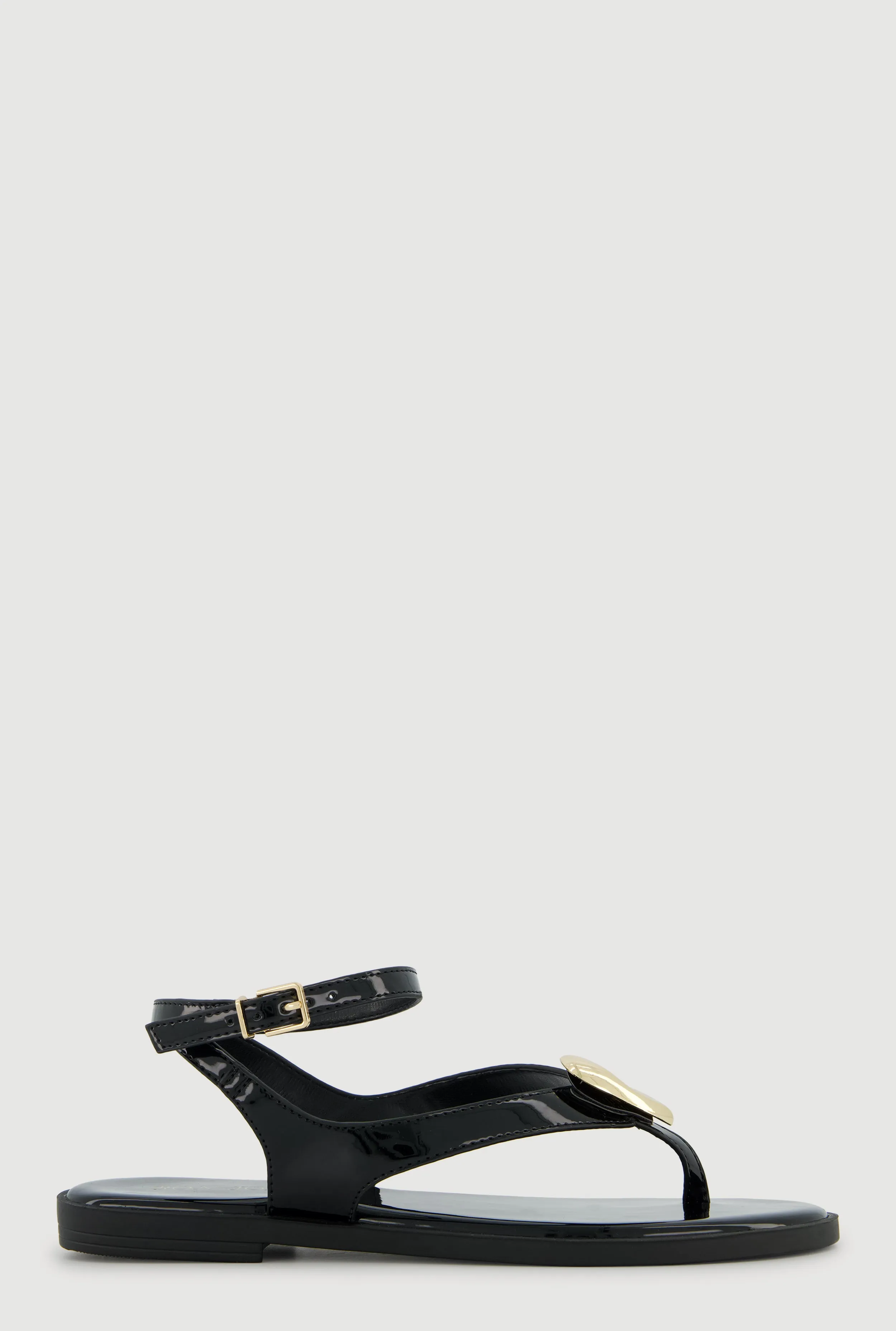 Metallic Pendant Ankle Strap Thong Sandals sold by Rainbow product image thumbnail 2