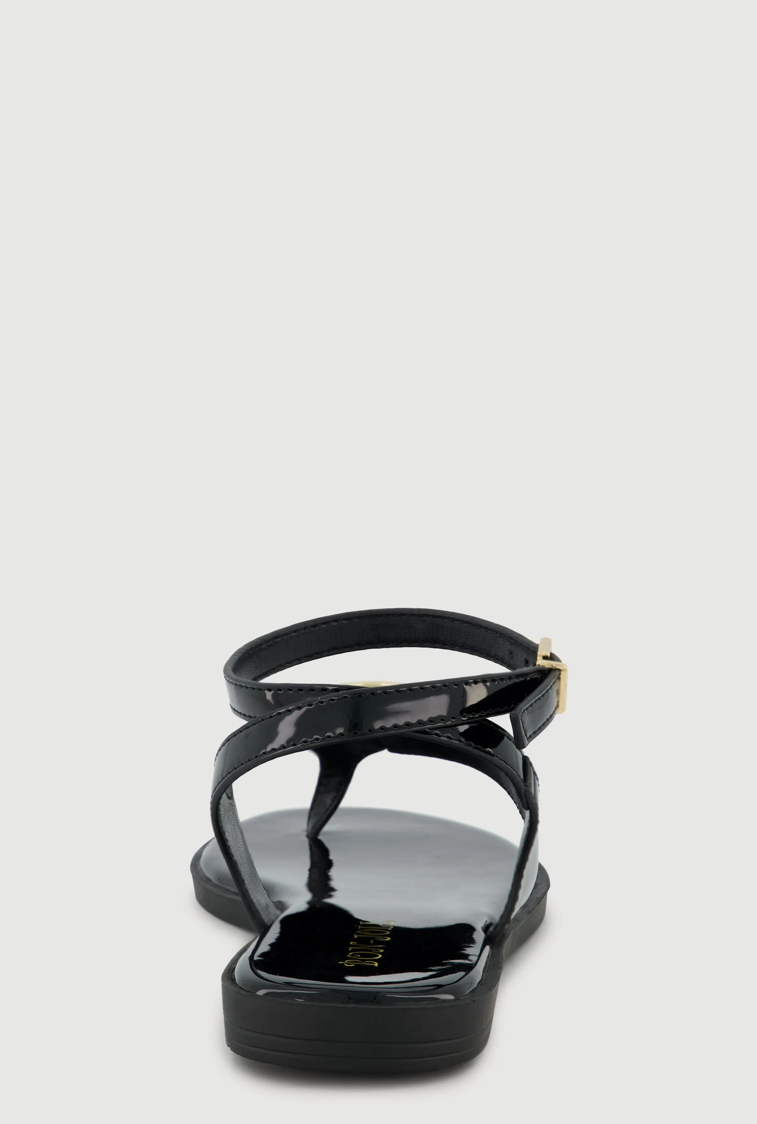 Metallic Pendant Ankle Strap Thong Sandals sold by Rainbow product image thumbnail 3