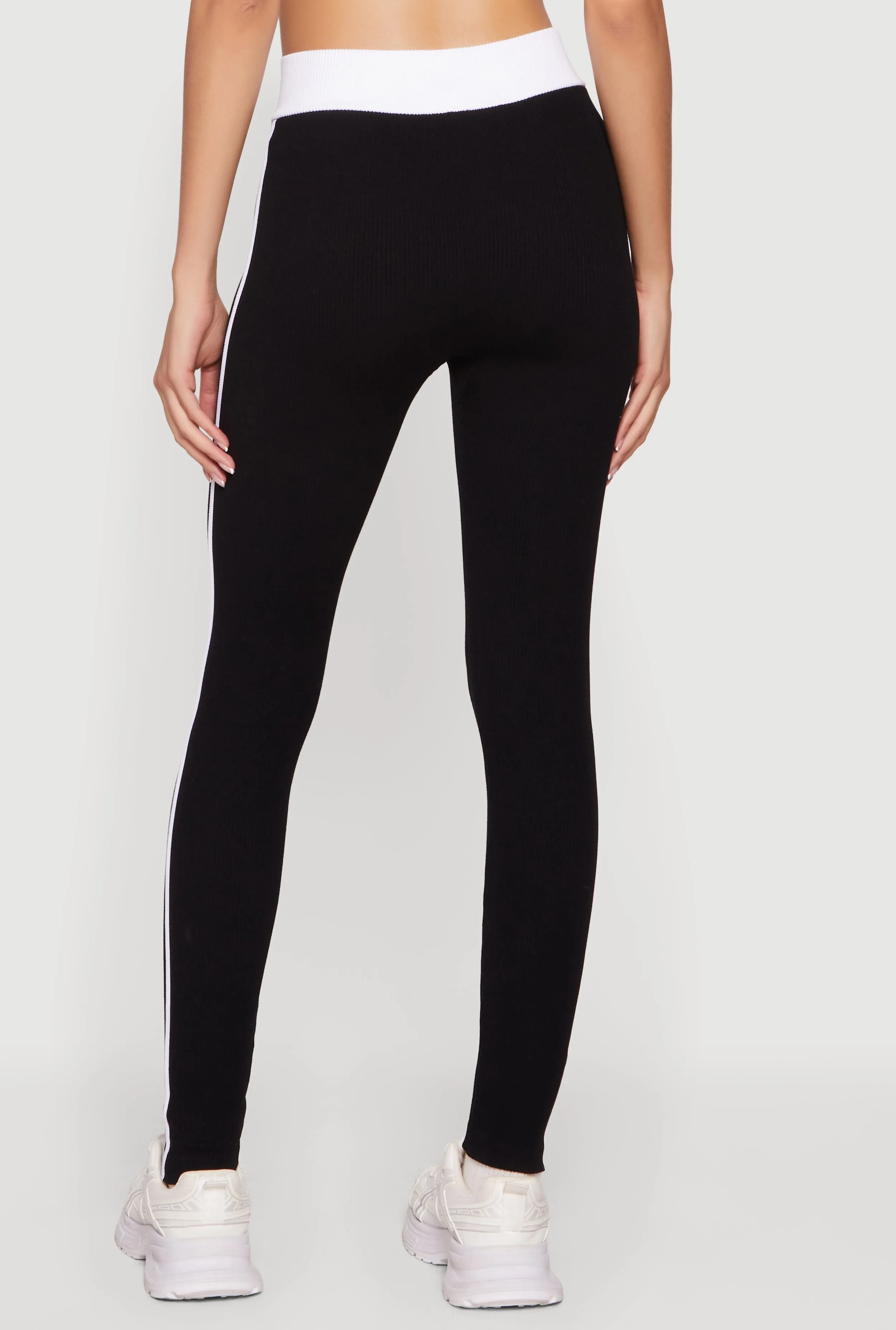 Contrast Trim Seamless Ribbed Leggings sold by Rainbow product image thumbnail 5