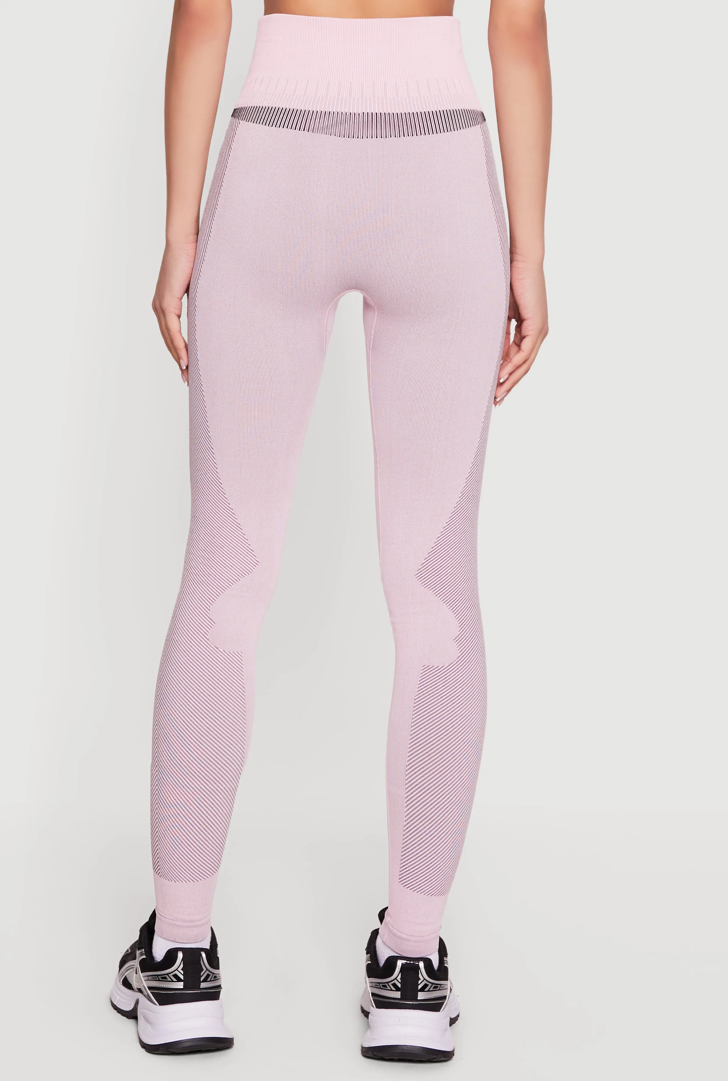 Striped Detail Seamless High Waisted Leggings sold by Rainbow product image thumbnail 5