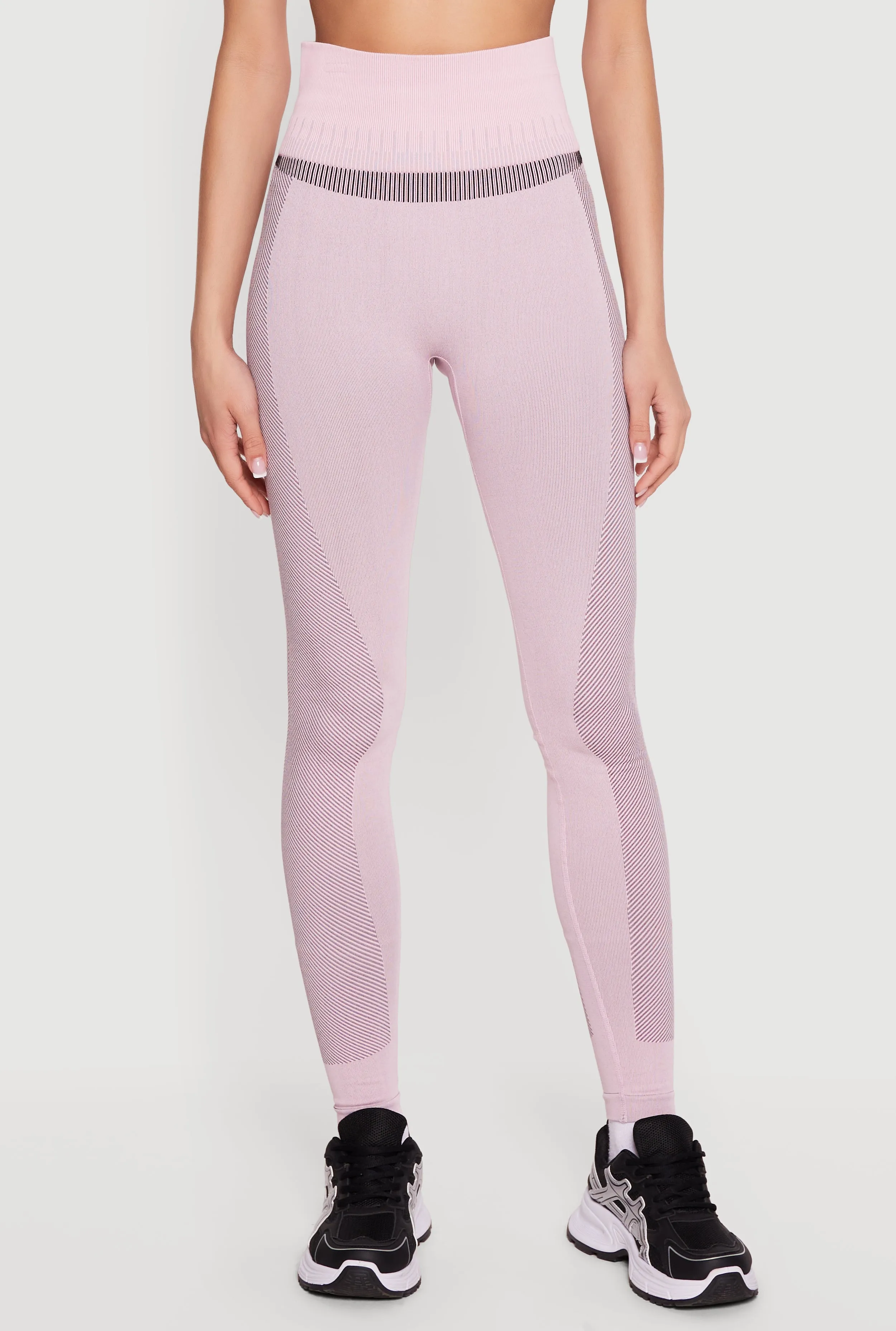 Striped Detail Seamless High Waisted Leggings sold by Rainbow product image thumbnail 3