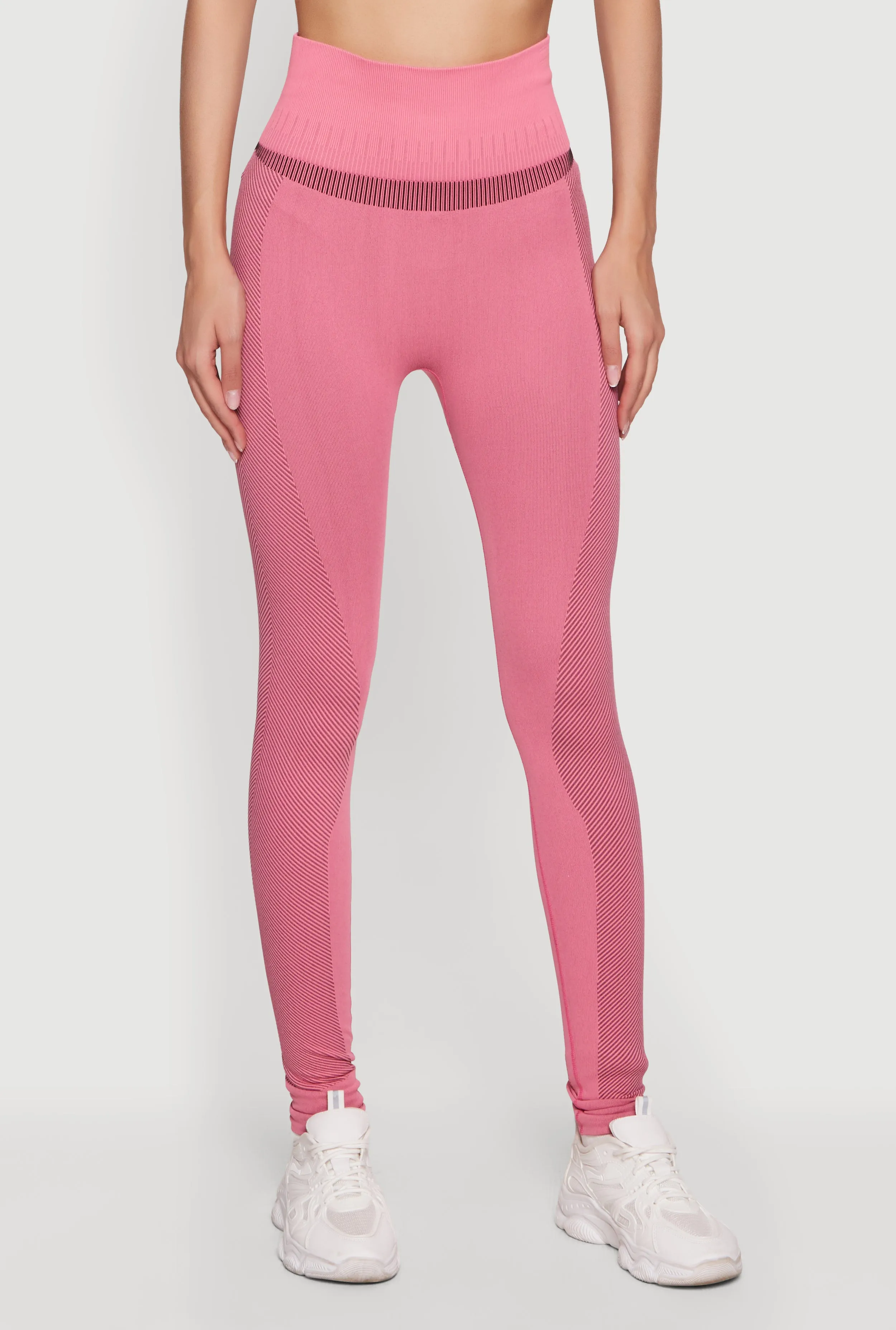 Striped Detail Seamless High Waisted Leggings sold by Rainbow product image thumbnail 3