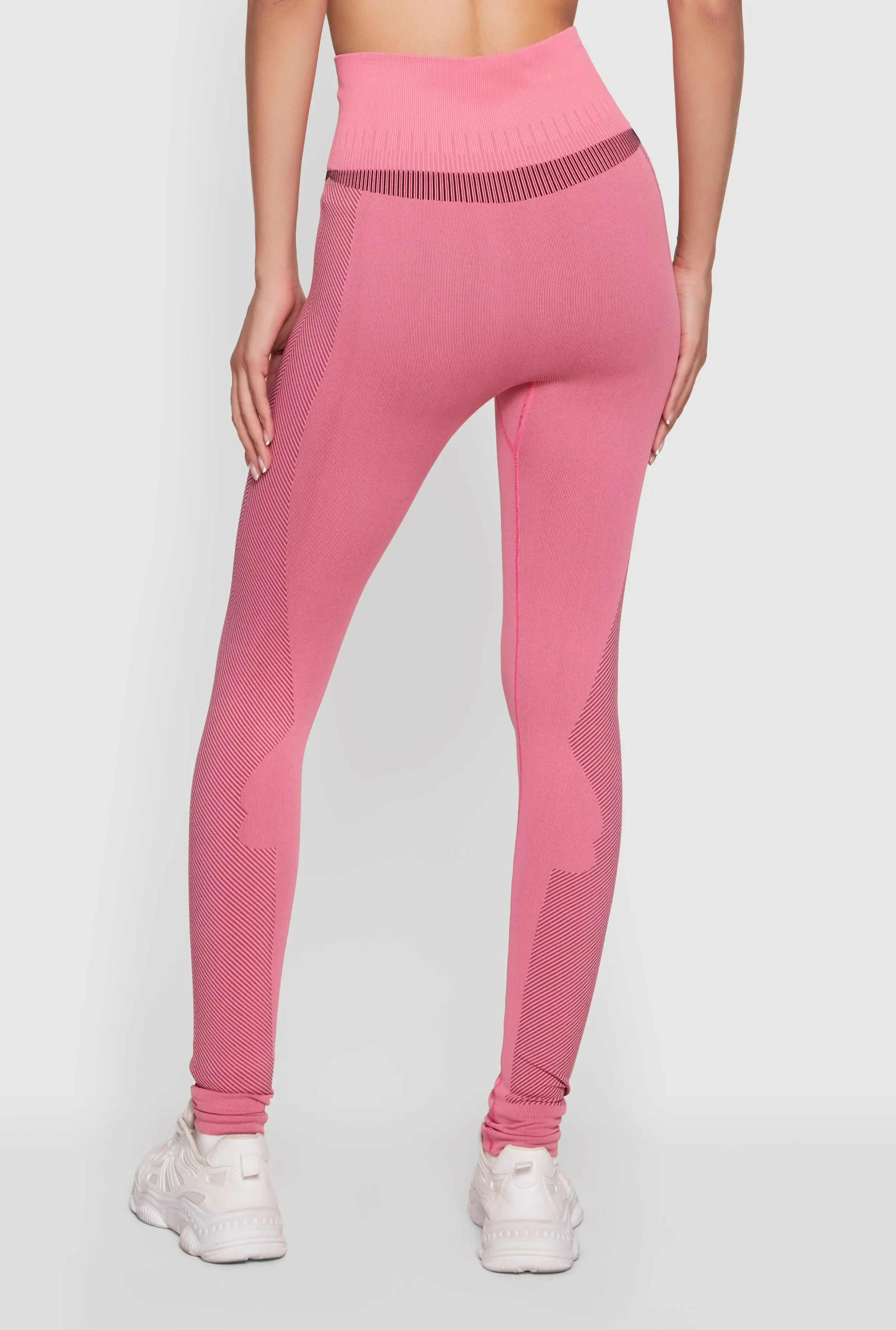 Striped Detail Seamless High Waisted Leggings sold by Rainbow product image thumbnail 5