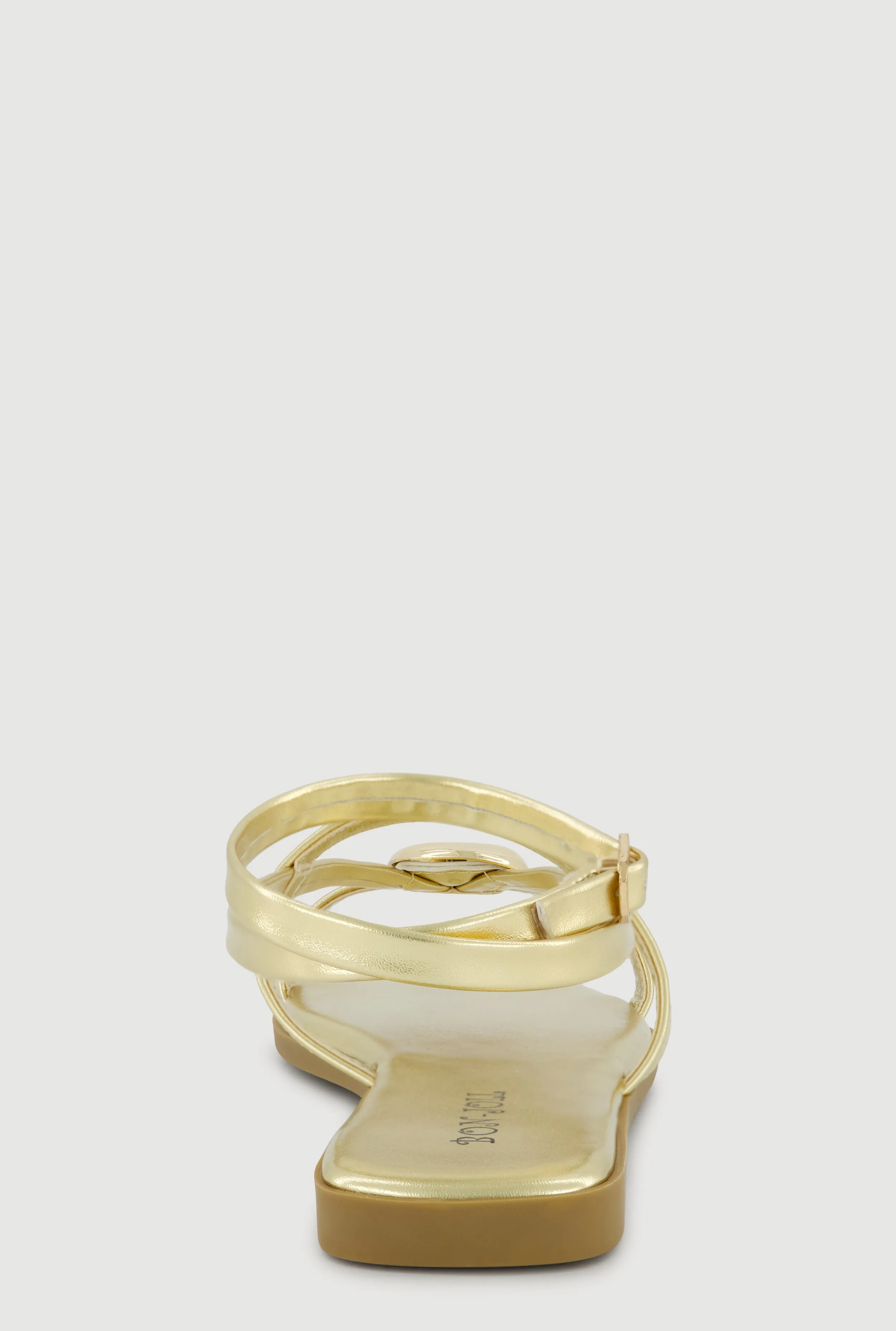 Faux Leather Metallic Detail Open Toe Sandals sold by Rainbow product image thumbnail 3