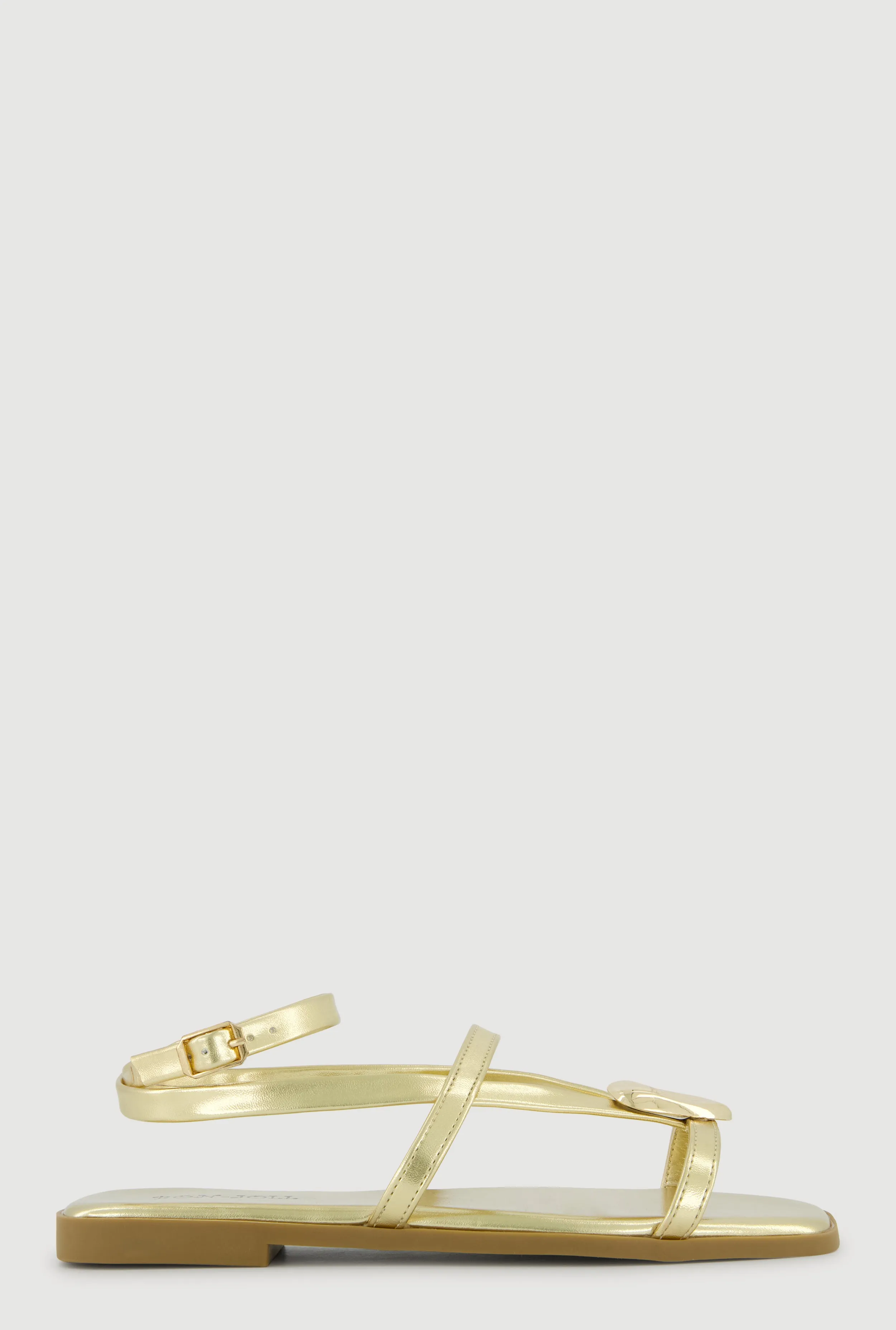 Faux Leather Metallic Detail Open Toe Sandals sold by Rainbow product image thumbnail 2