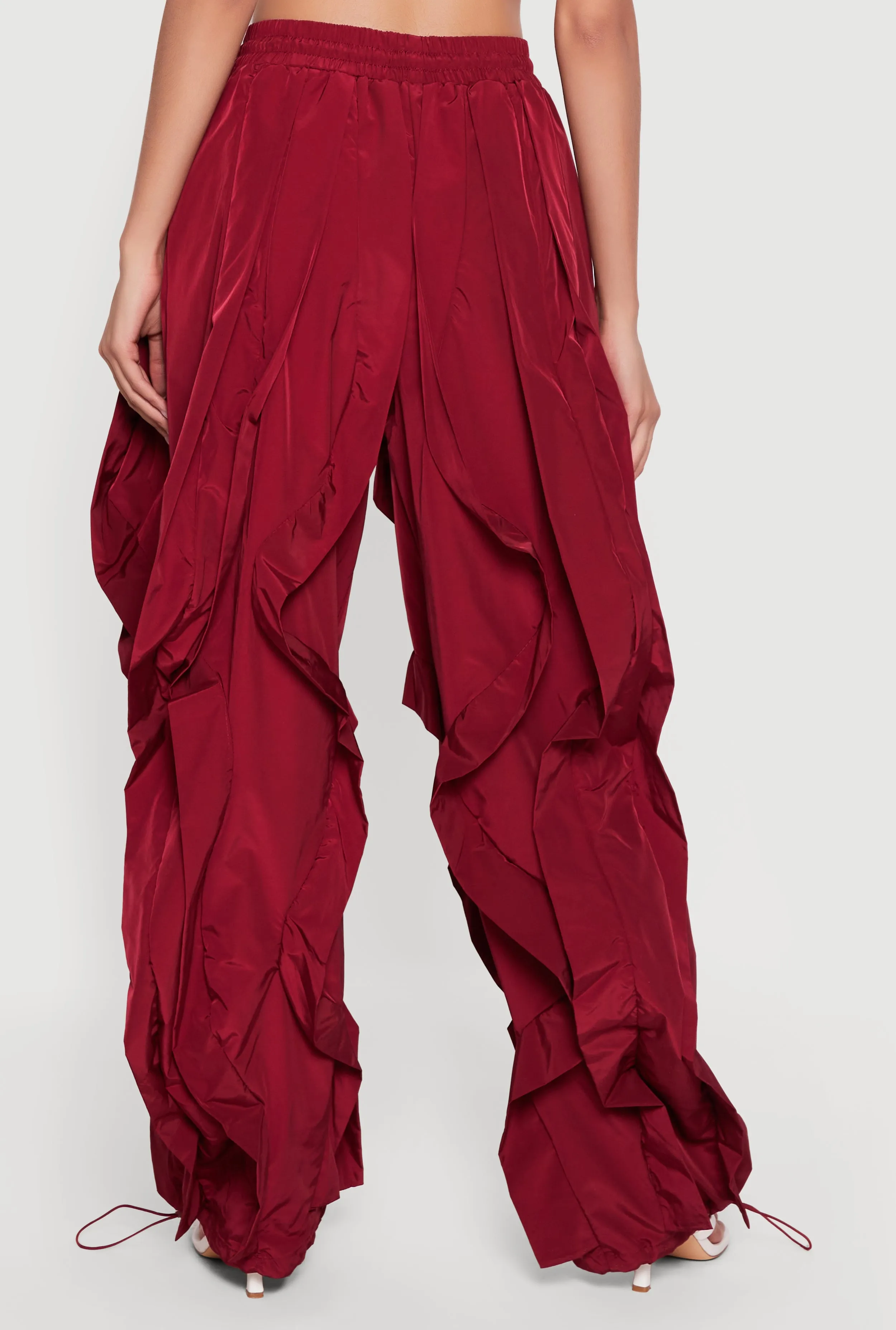 Drawstring Waist Ruffle Parachute Pants sold by Rainbow product image thumbnail 5
