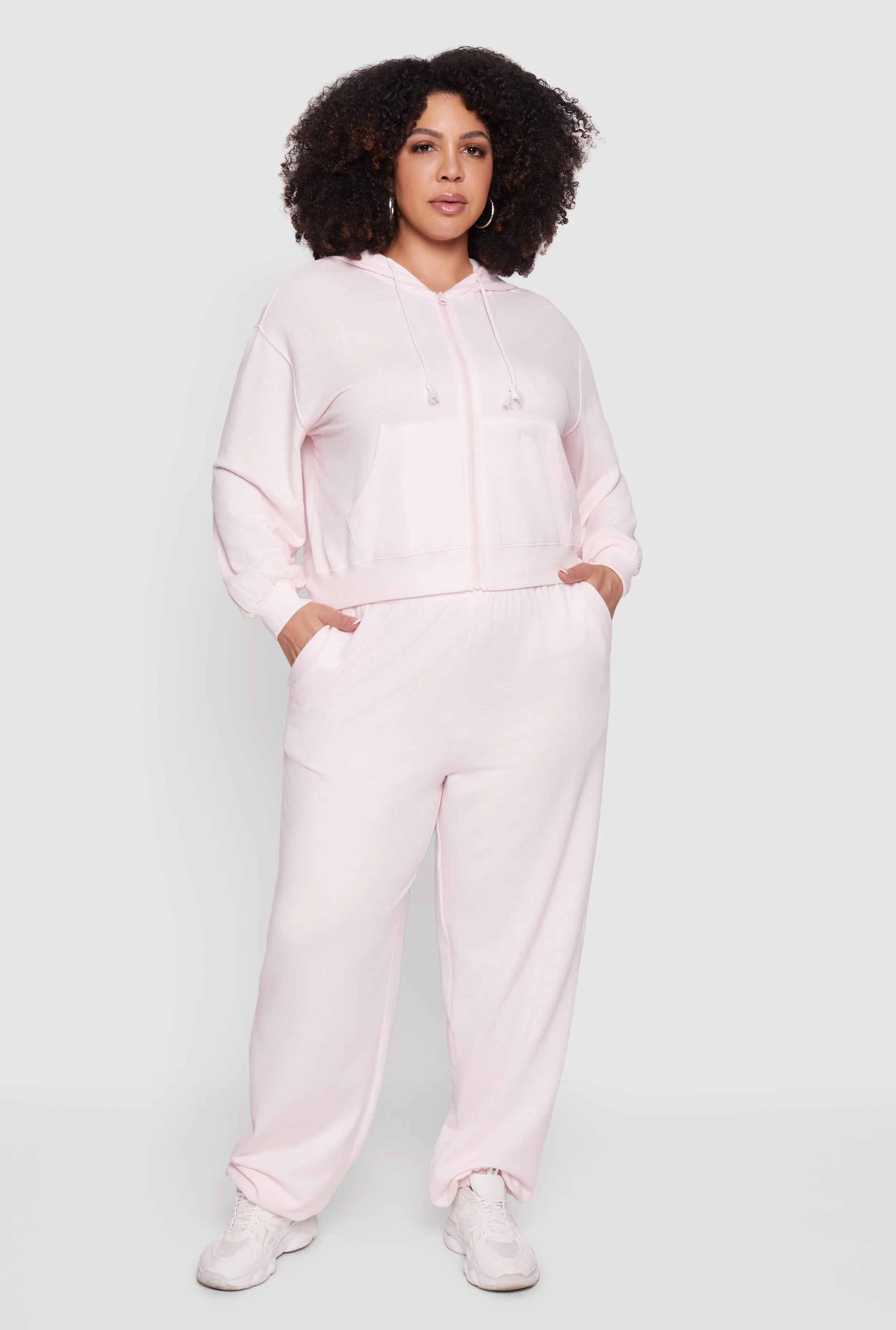 Plus Size High Waisted Drawstring Waist Sweatpants sold by Rainbow