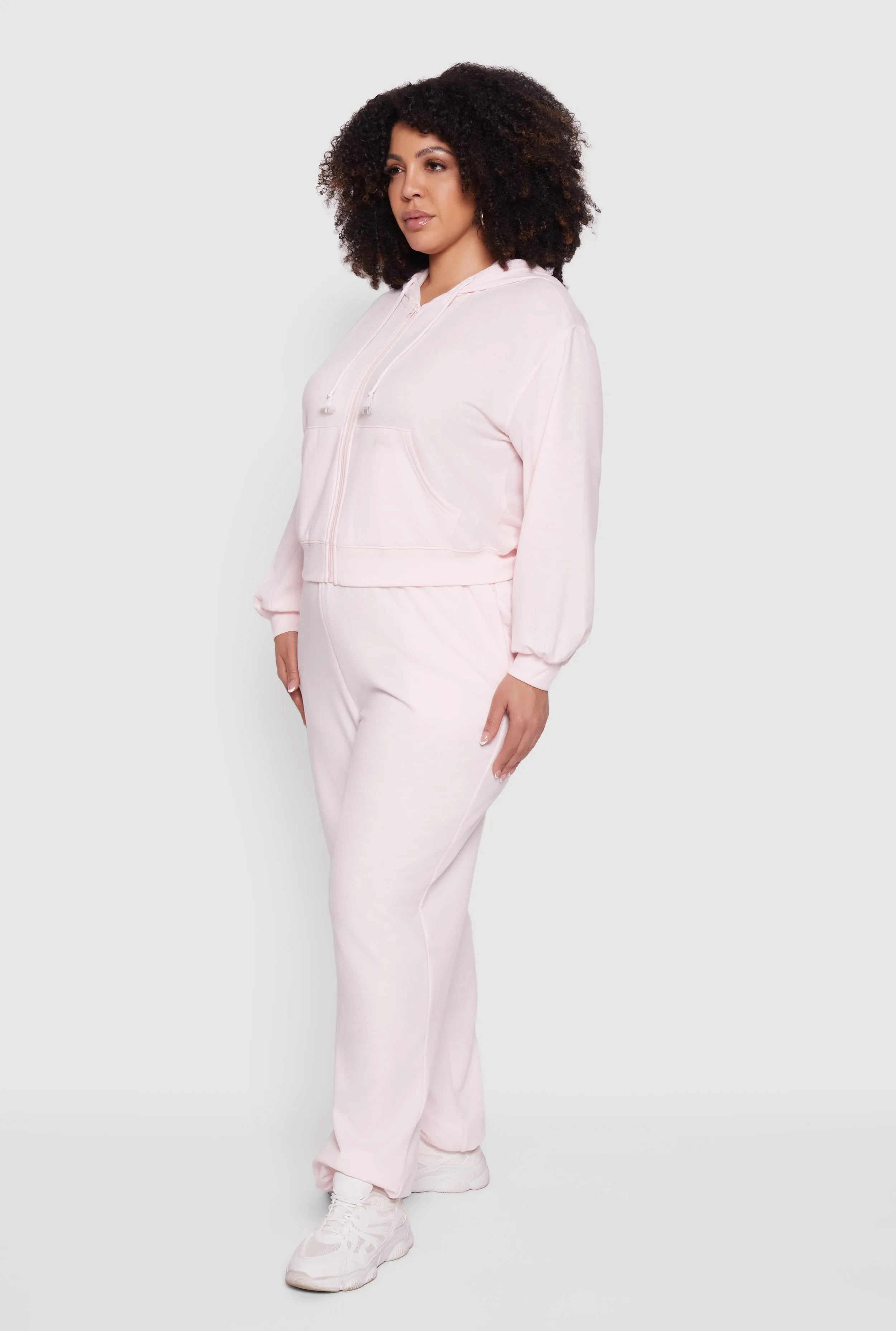 Plus Size Almost Famous Fleece Zip Front Hoodie sold by Rainbow product image thumbnail 3