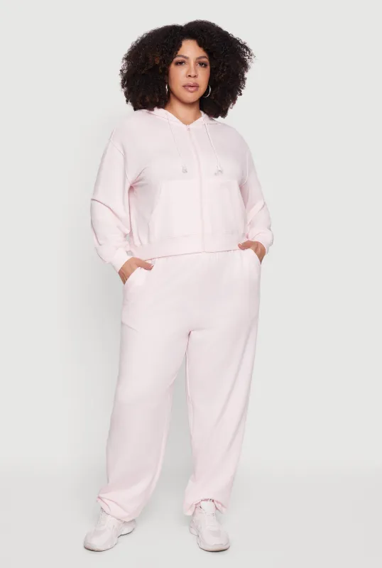 Plus Size High Waisted Drawstring Waist Sweatpants sold by Rainbow