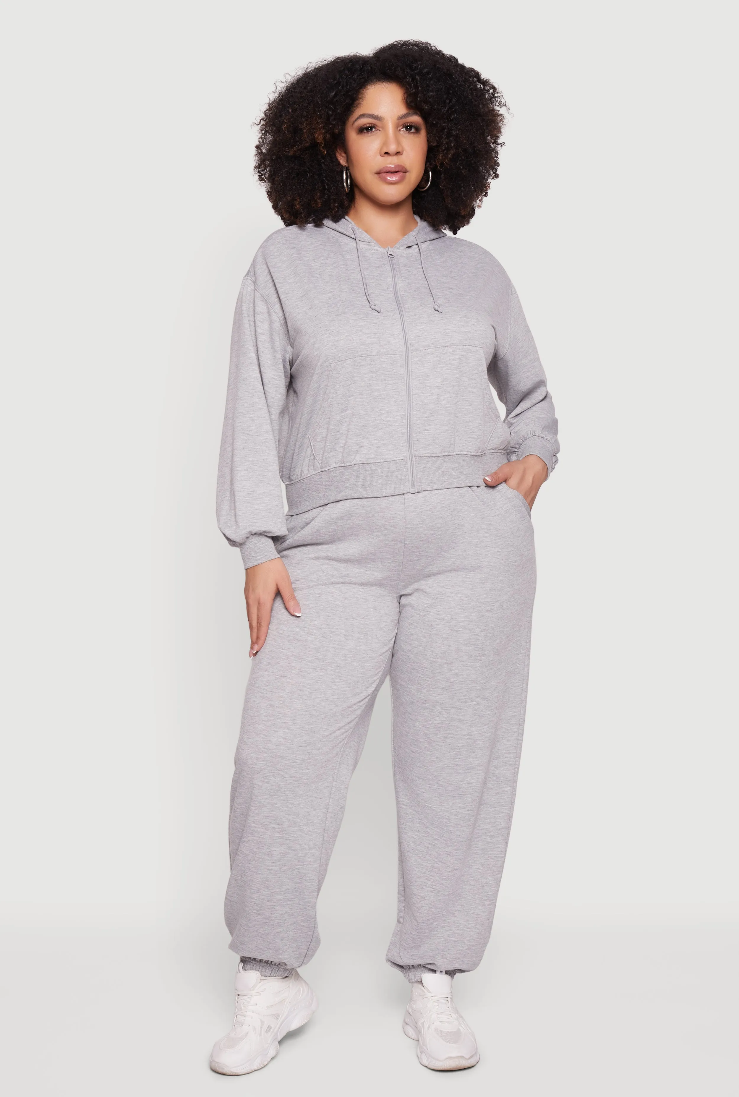 Plus Size High Waisted Drawstring Waist Sweatpants sold by Rainbow