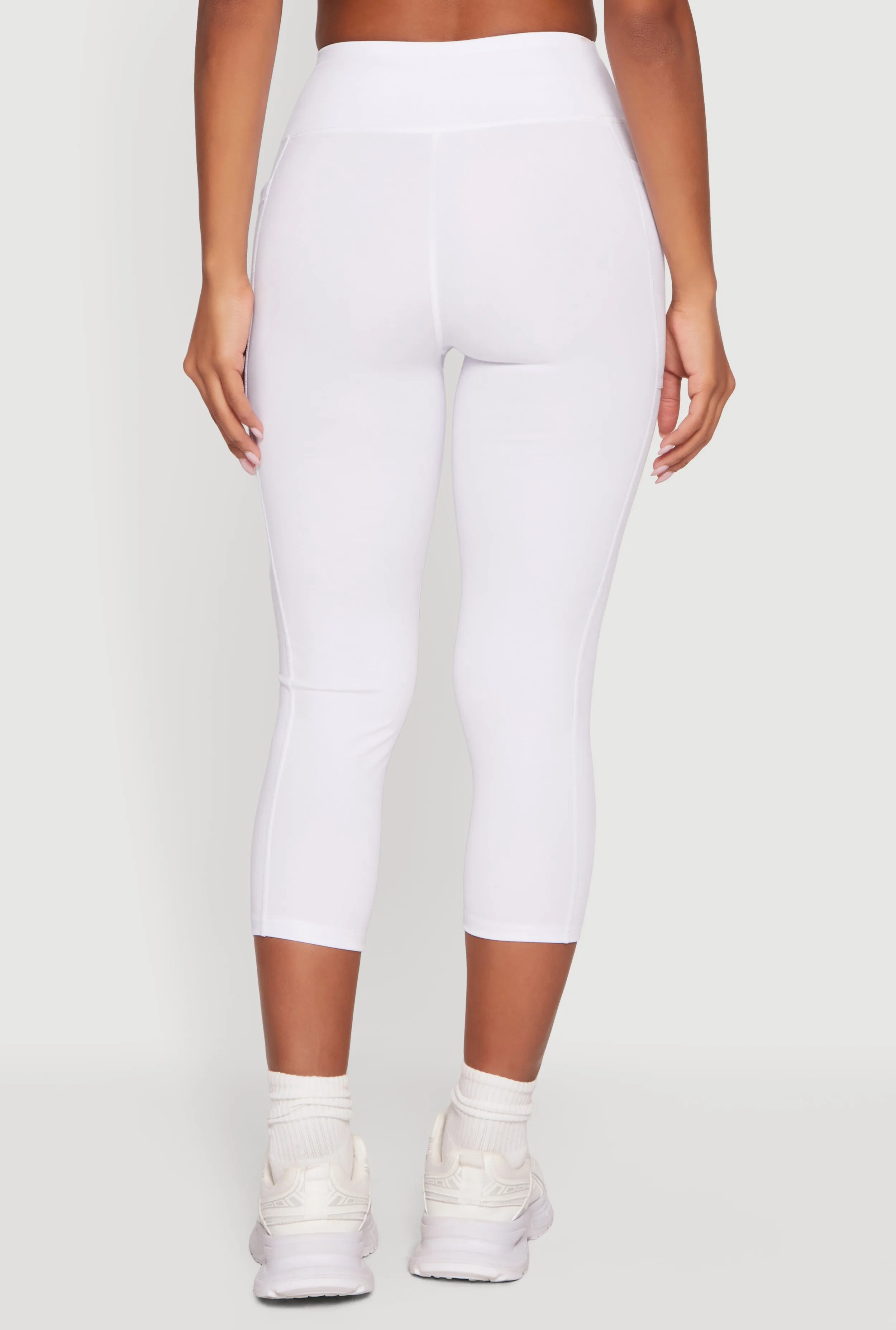 High Waisted Side Pocket Capri Leggings sold by Rainbow product image thumbnail 5
