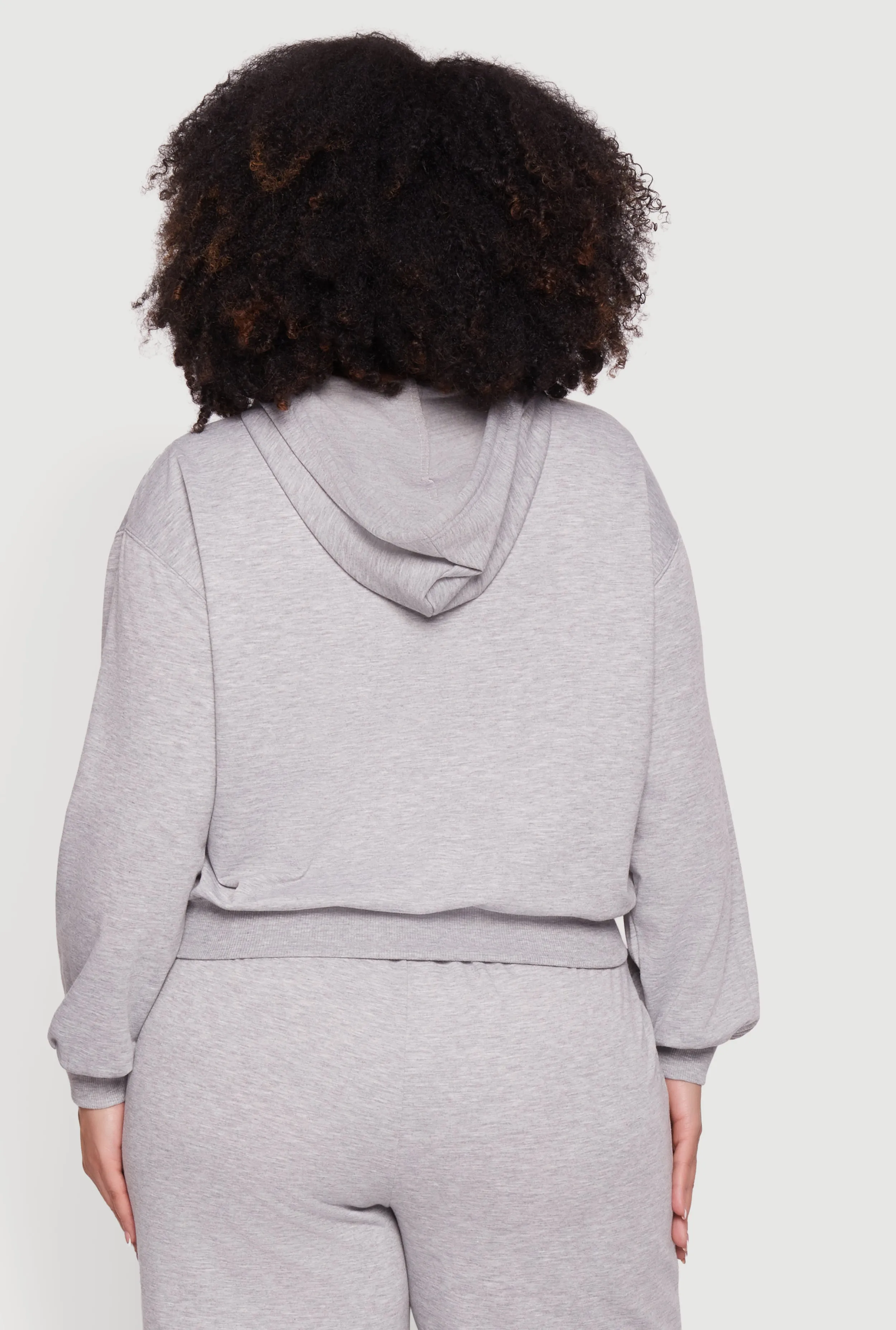 Plus Size Almost Famous Fleece Zip Front Hoodie sold by Rainbow product image thumbnail 5