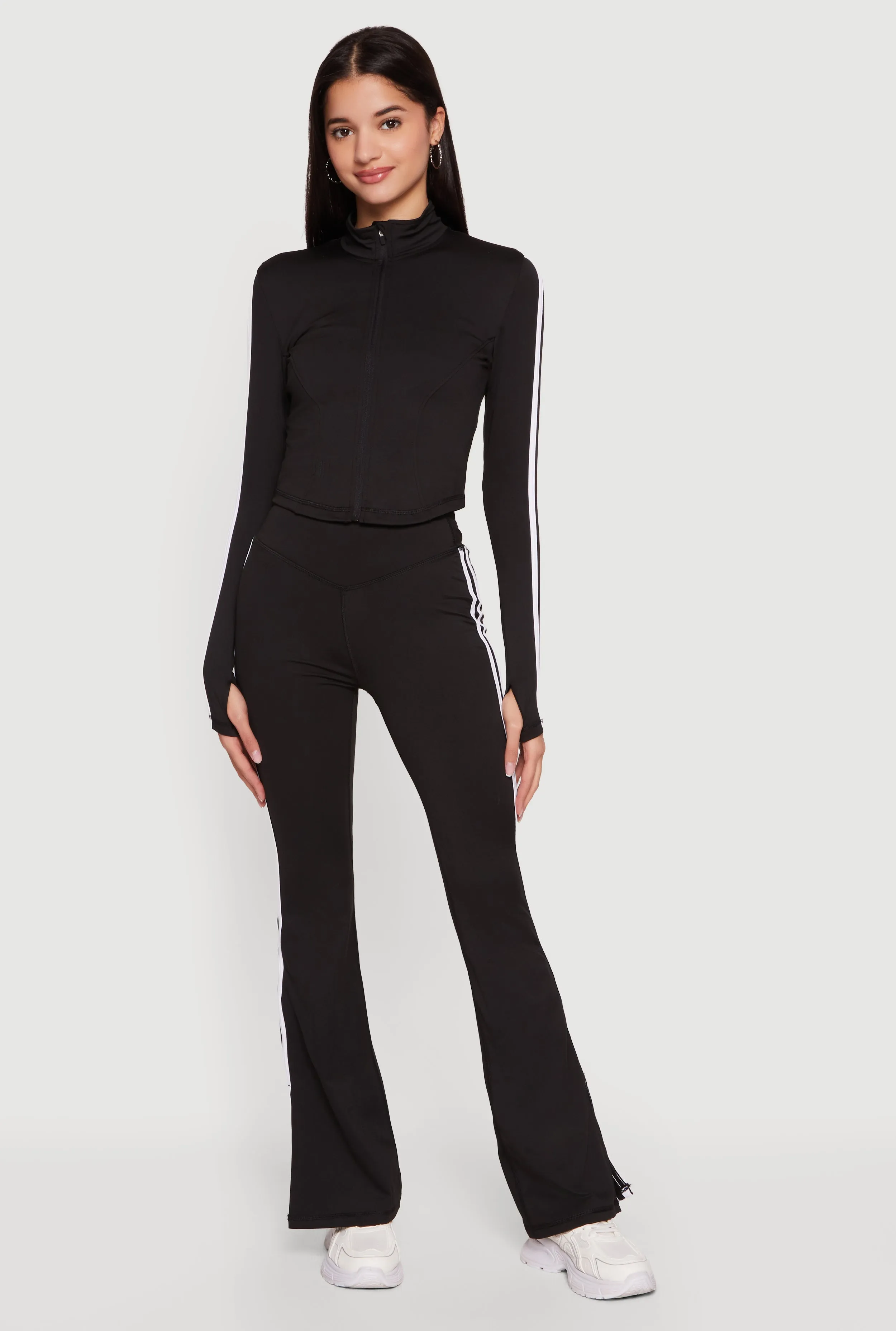 Varsity Stripe Detail Flare Leg Active Pants sold by Rainbow product image thumbnail 2