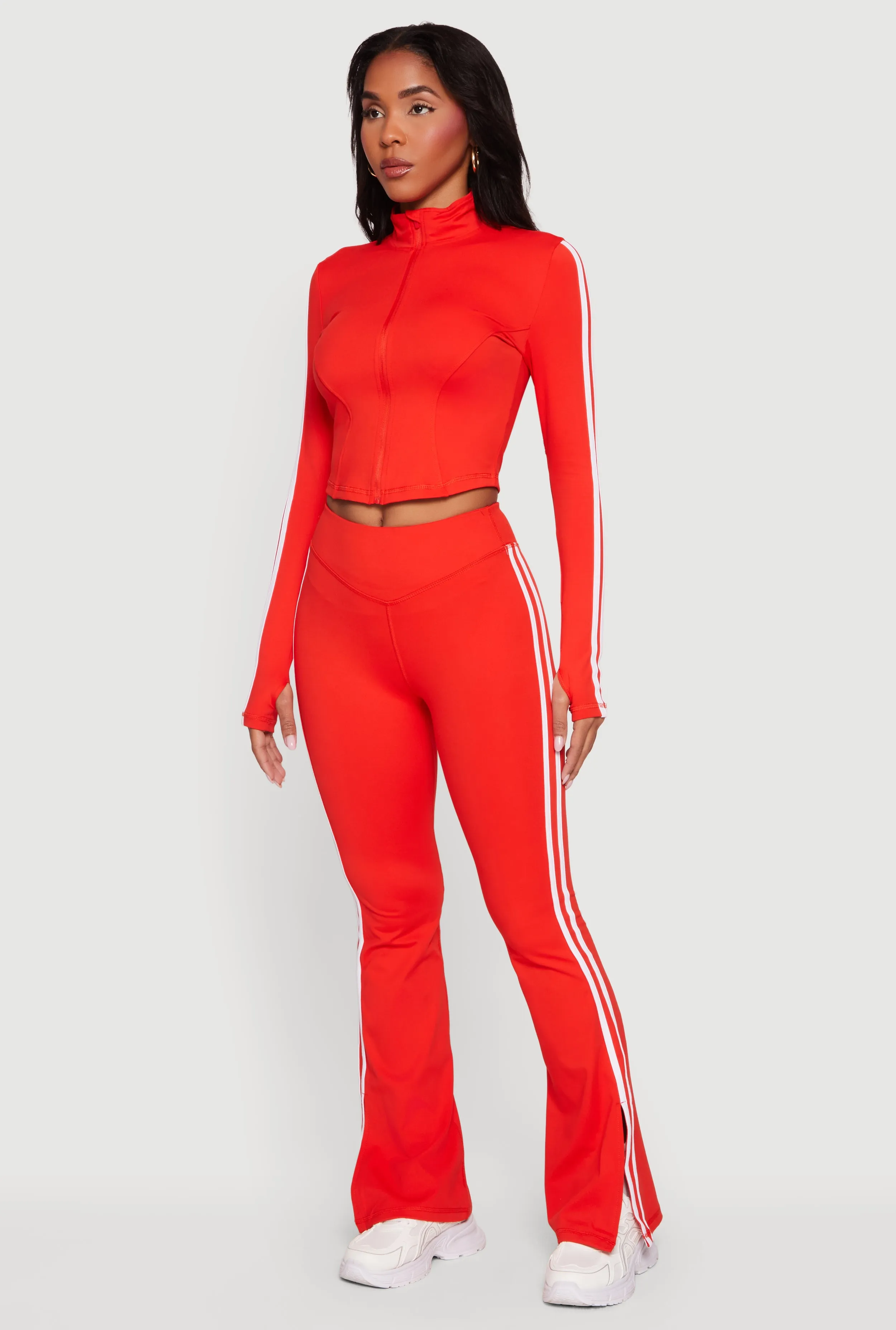 Varsity Stripe Detail Flare Leg Active Pants sold by Rainbow product image thumbnail 2