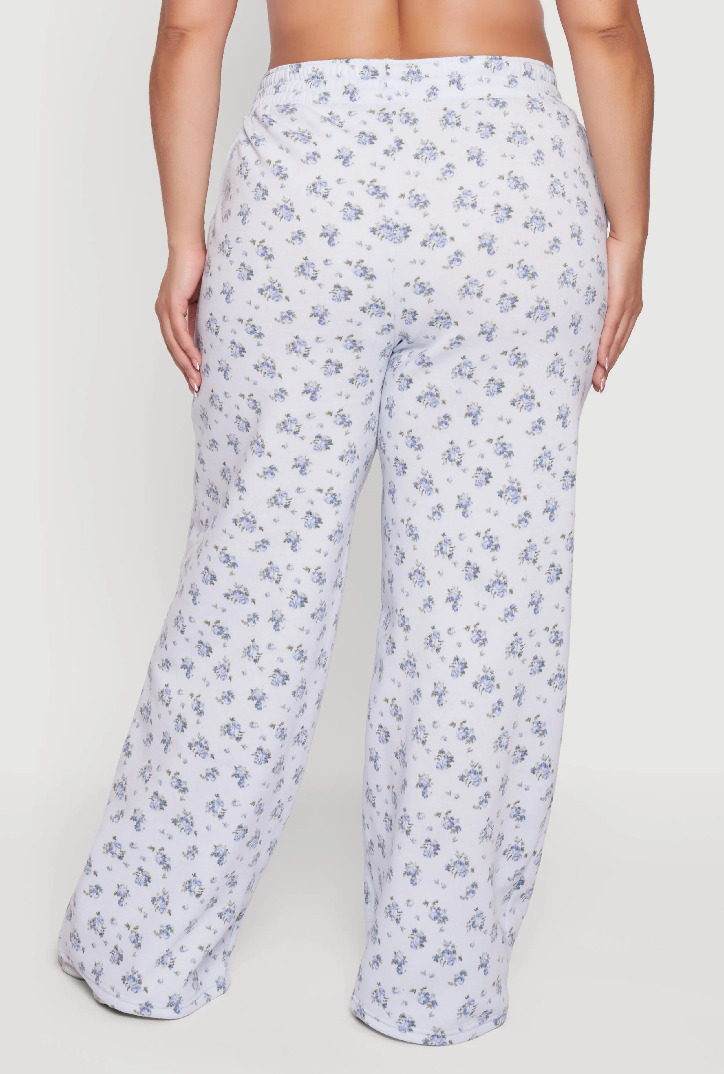 Plus Size Ditsy Floral Print High Waisted Sweatpants sold by Rainbow product image thumbnail 5