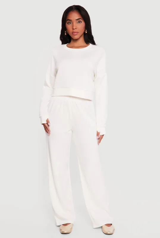 Elastic Waist Pull On Sweatpants made by Rainbow