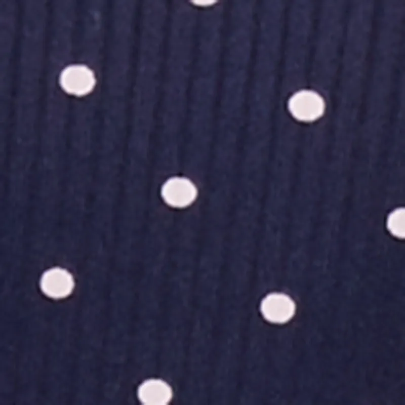 Lace Trim Polka Dot Ribbed Knit Pajama Cami and Pants sold by Rainbow product image thumbnail 3