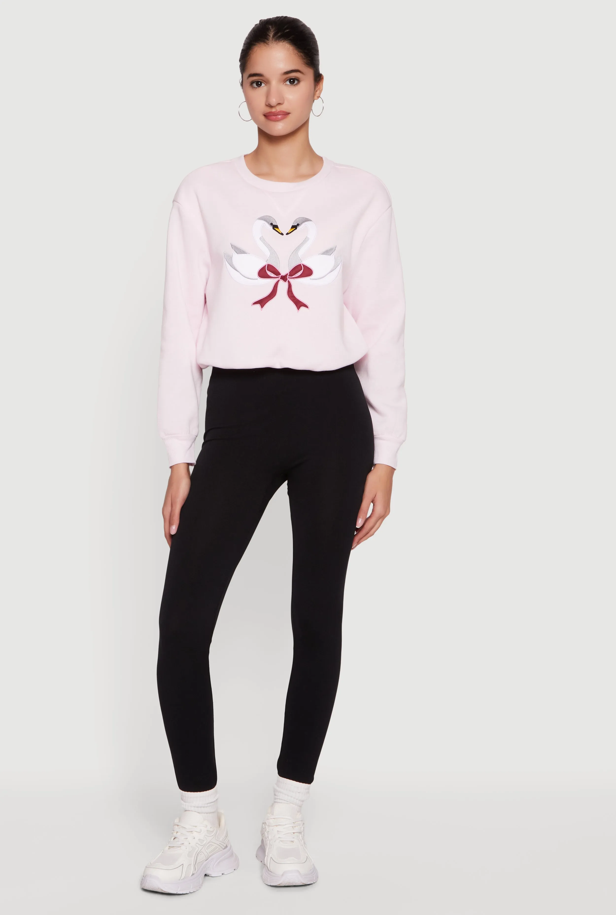 Graphic Cropped Bubble Hem Sweatshirt sold by Rainbow product image thumbnail 3