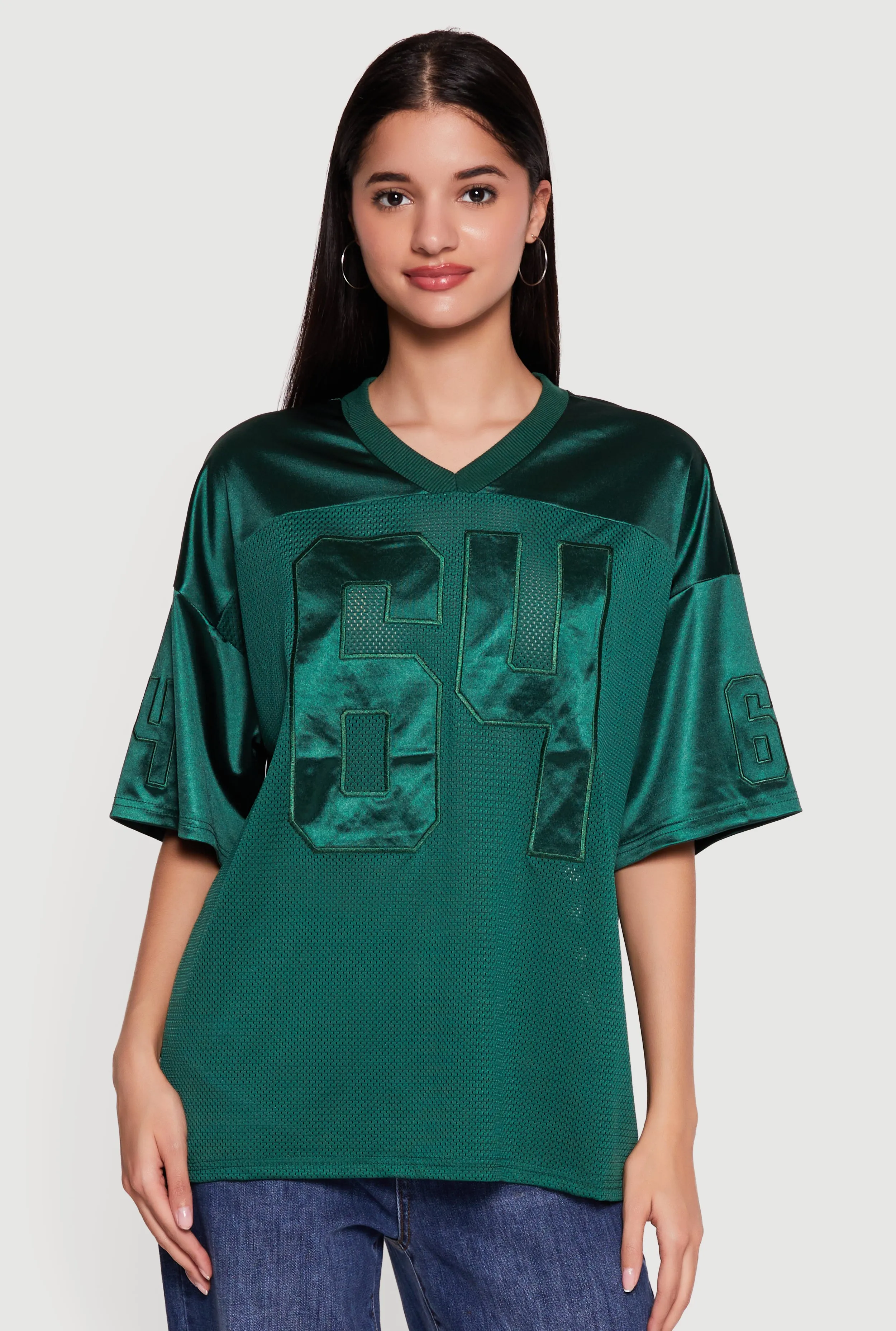 Satin Embroidered Patch Graphic Football Jersey sold by Rainbow product image thumbnail 2