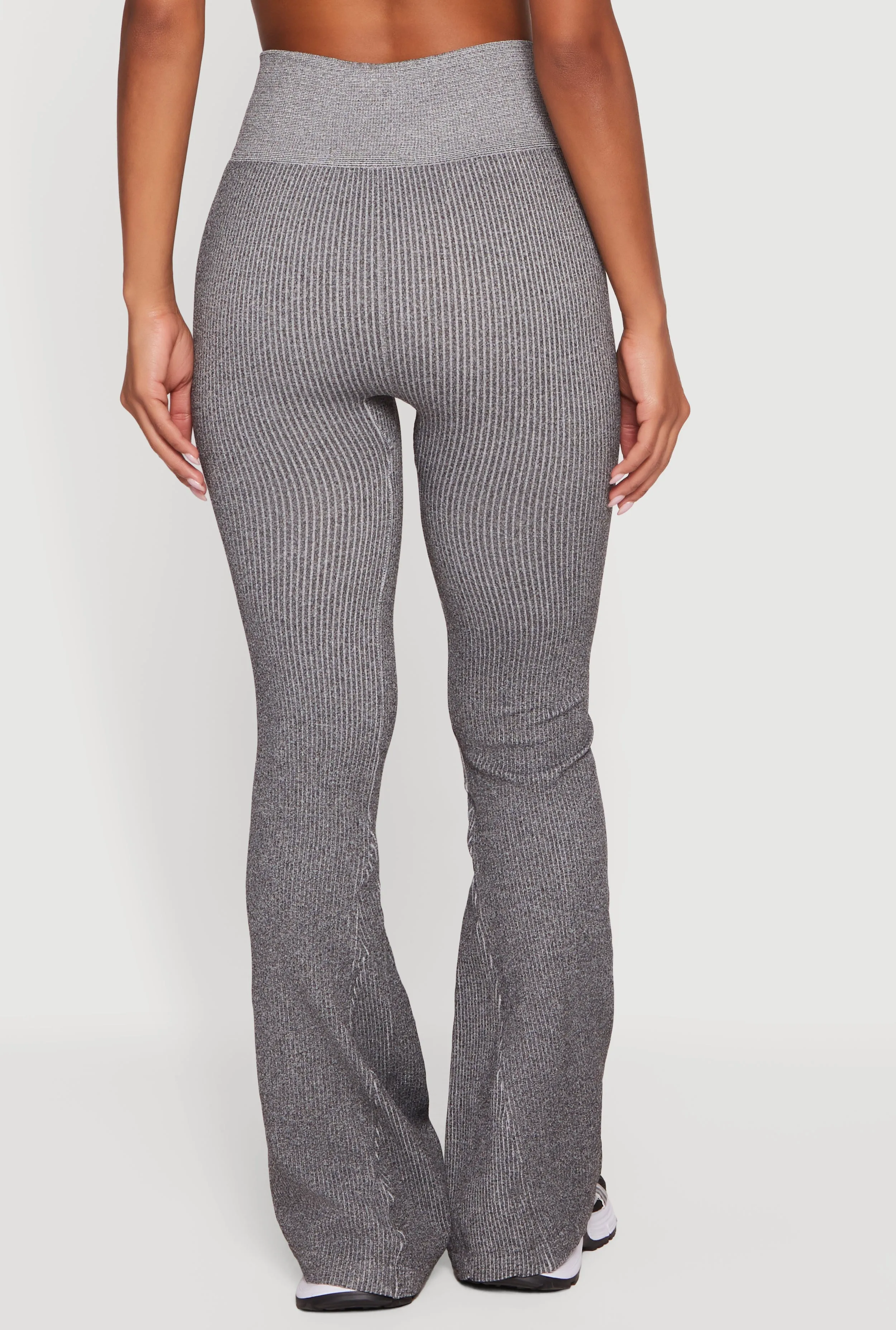 Ribbed High Waisted Flare Leg Active Pants sold by Rainbow product image thumbnail 5