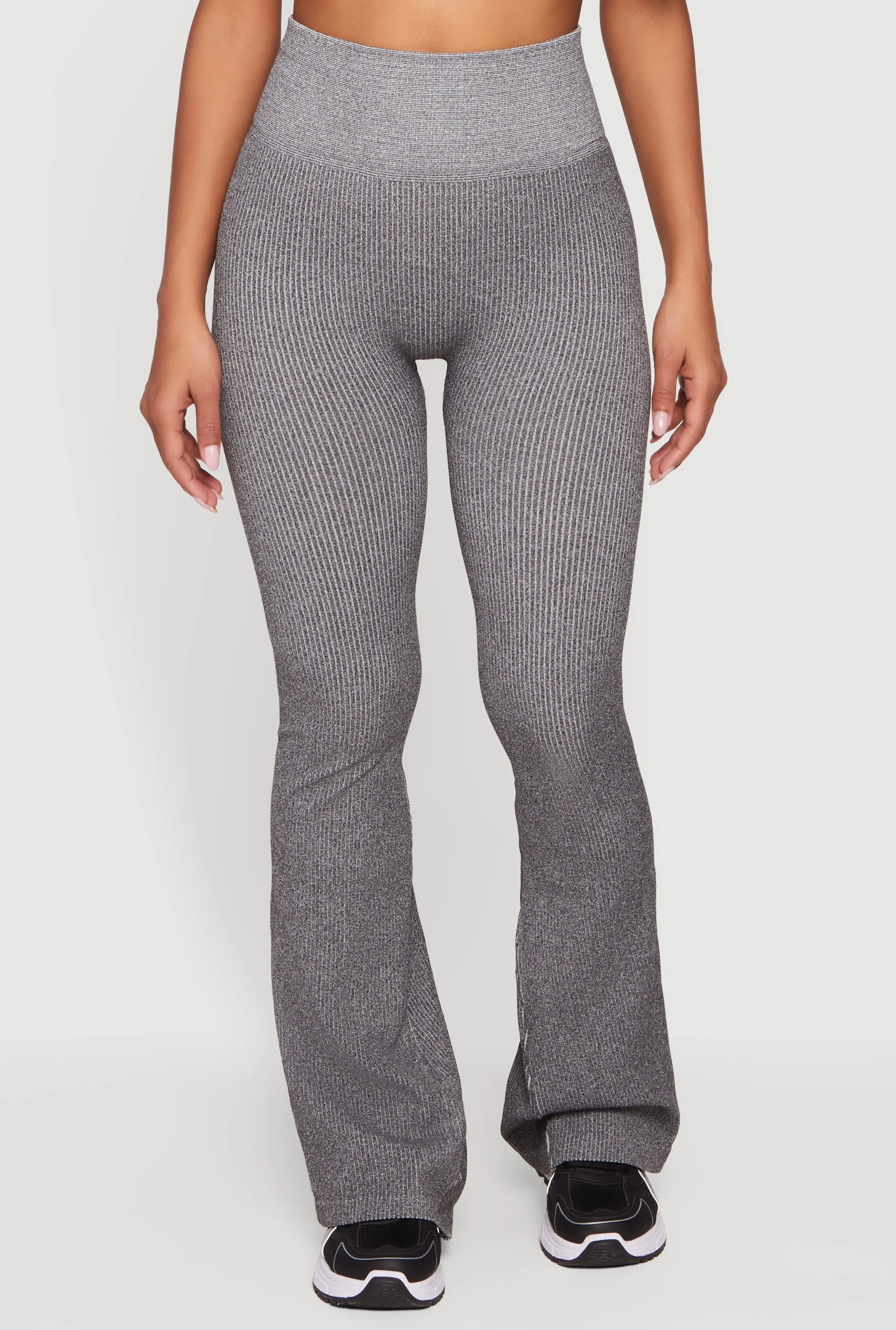 Ribbed High Waisted Flare Leg Active Pants sold by Rainbow product image thumbnail 3