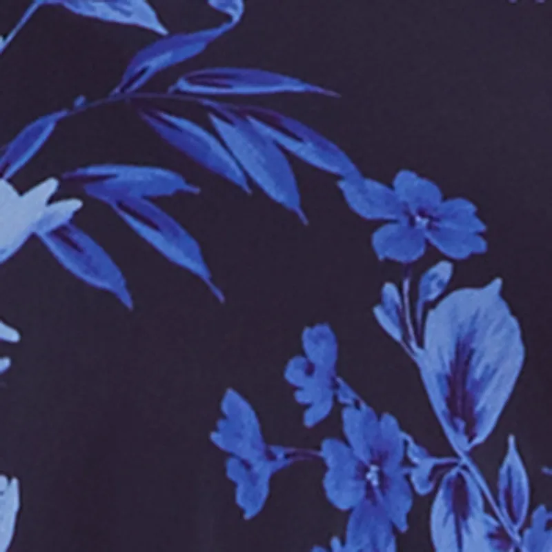 Plus Size Floral Print Sharkbite Hem Chiffon Dress sold by Rainbow product image thumbnail 4