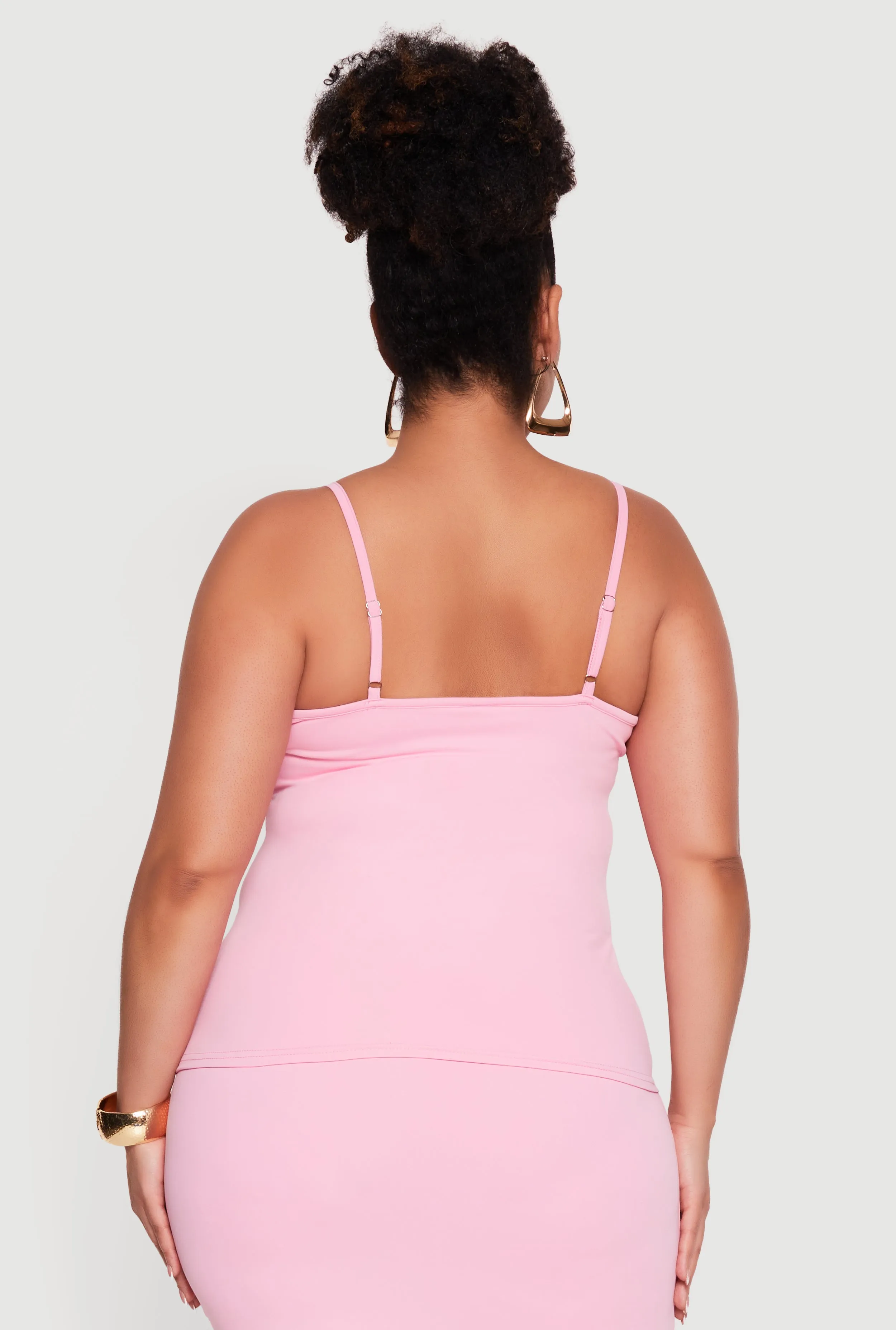 Plus Size Scoop Neck Cami with Shelf Bra sold by Rainbow product image thumbnail 5