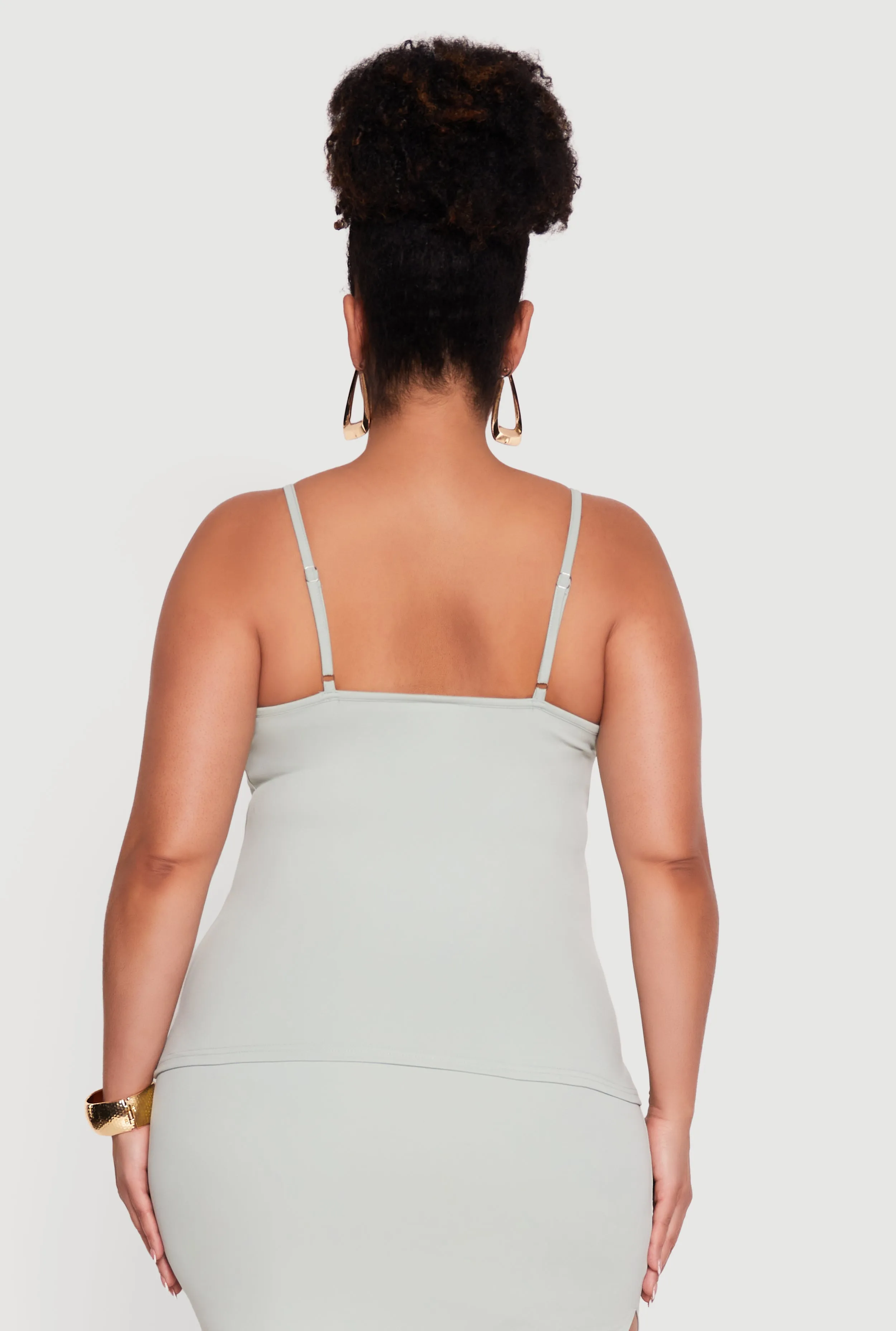 Plus Size Scoop Neck Cami with Shelf Bra sold by Rainbow product image thumbnail 5