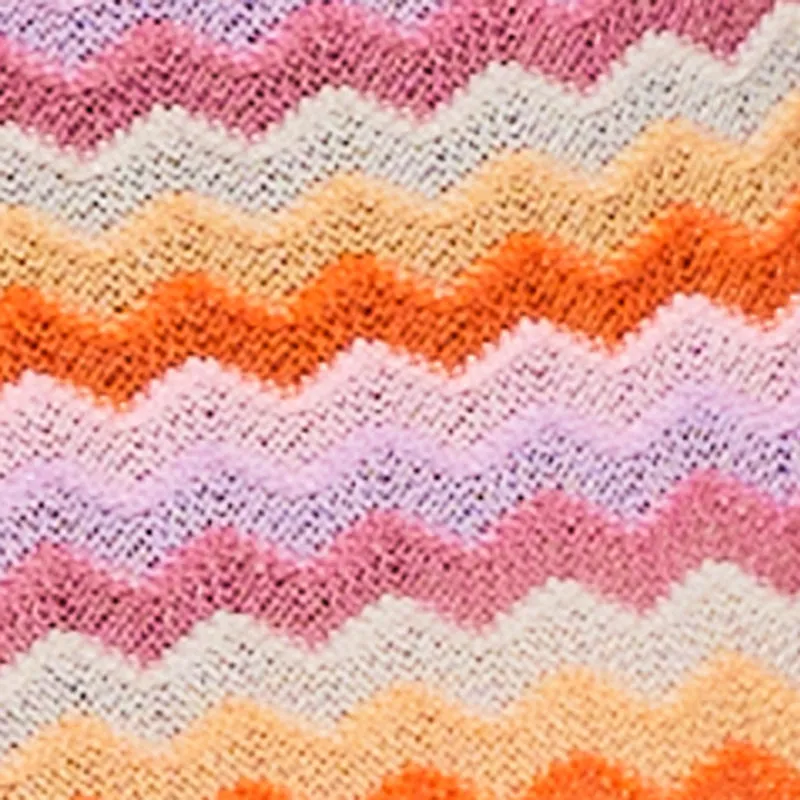 Chevron Striped Button Front Short Sleeve Shirt sold by Rainbow product image thumbnail 4