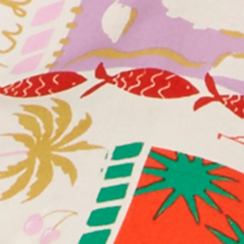 Plus Size Patterned Drawstring Waist Wide Leg Pants sold by Rainbow product image thumbnail 4