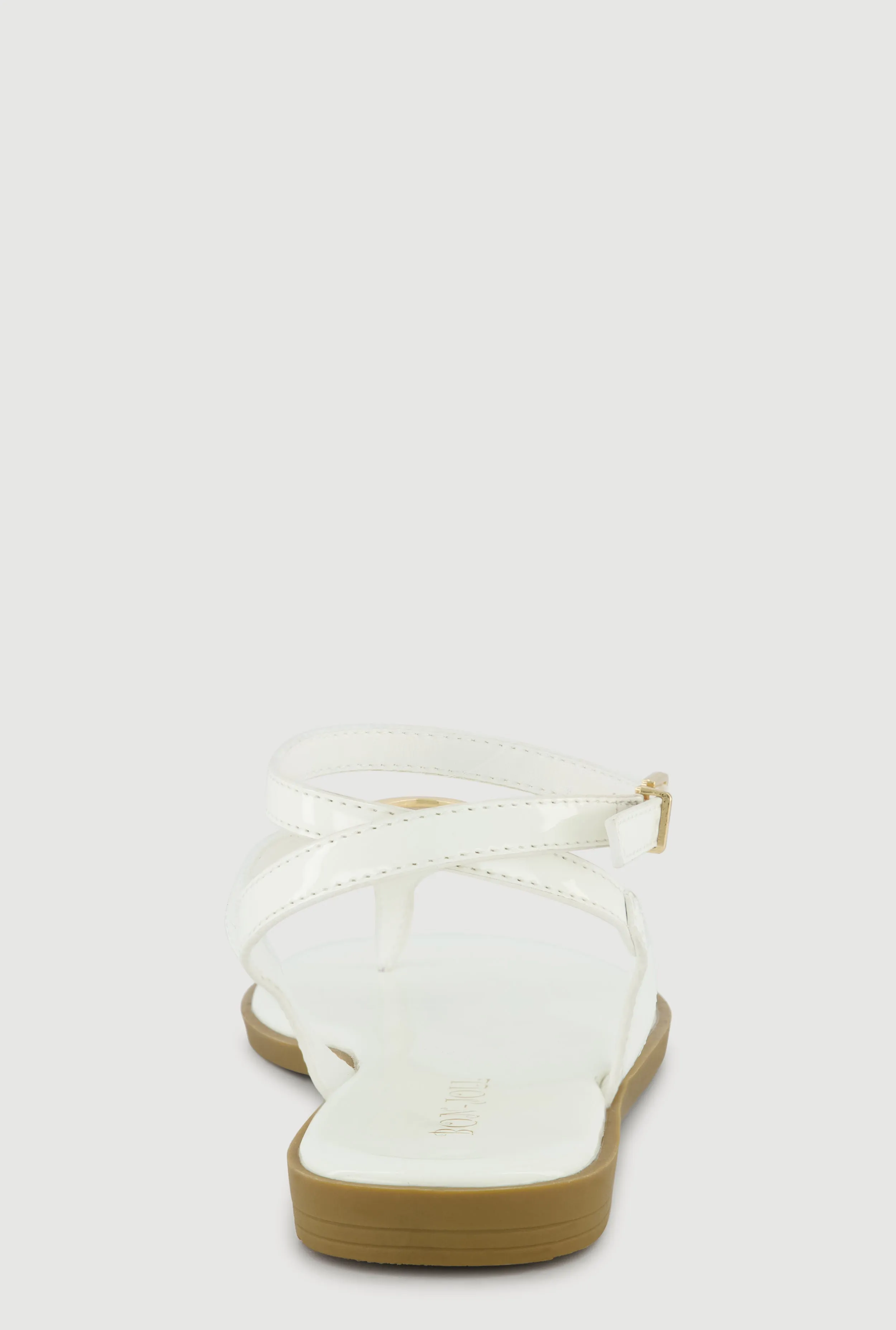 Metallic Pendant Ankle Strap Thong Sandals sold by Rainbow product image thumbnail 3