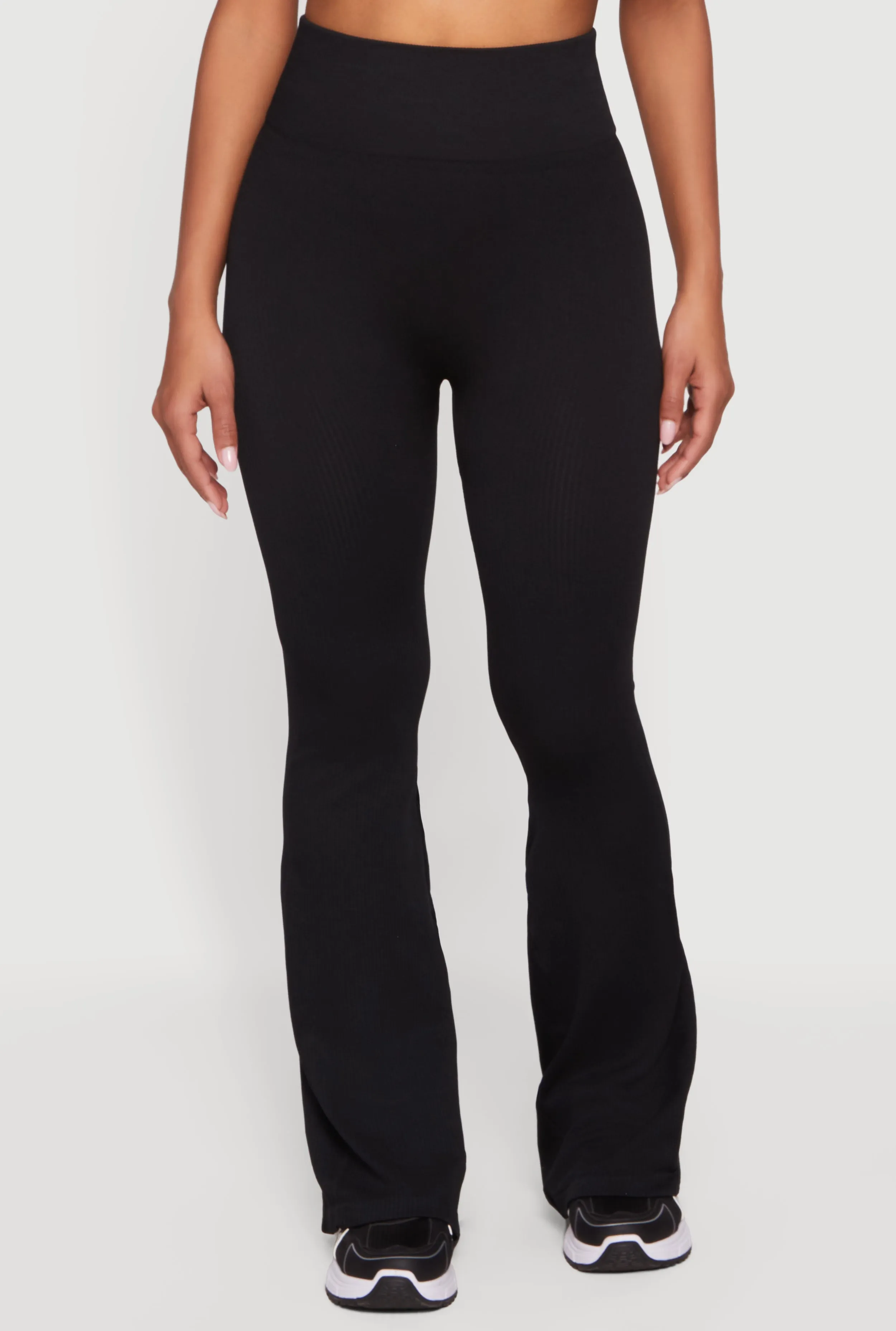 Ribbed High Waisted Flare Leg Active Pants sold by Rainbow product image thumbnail 3