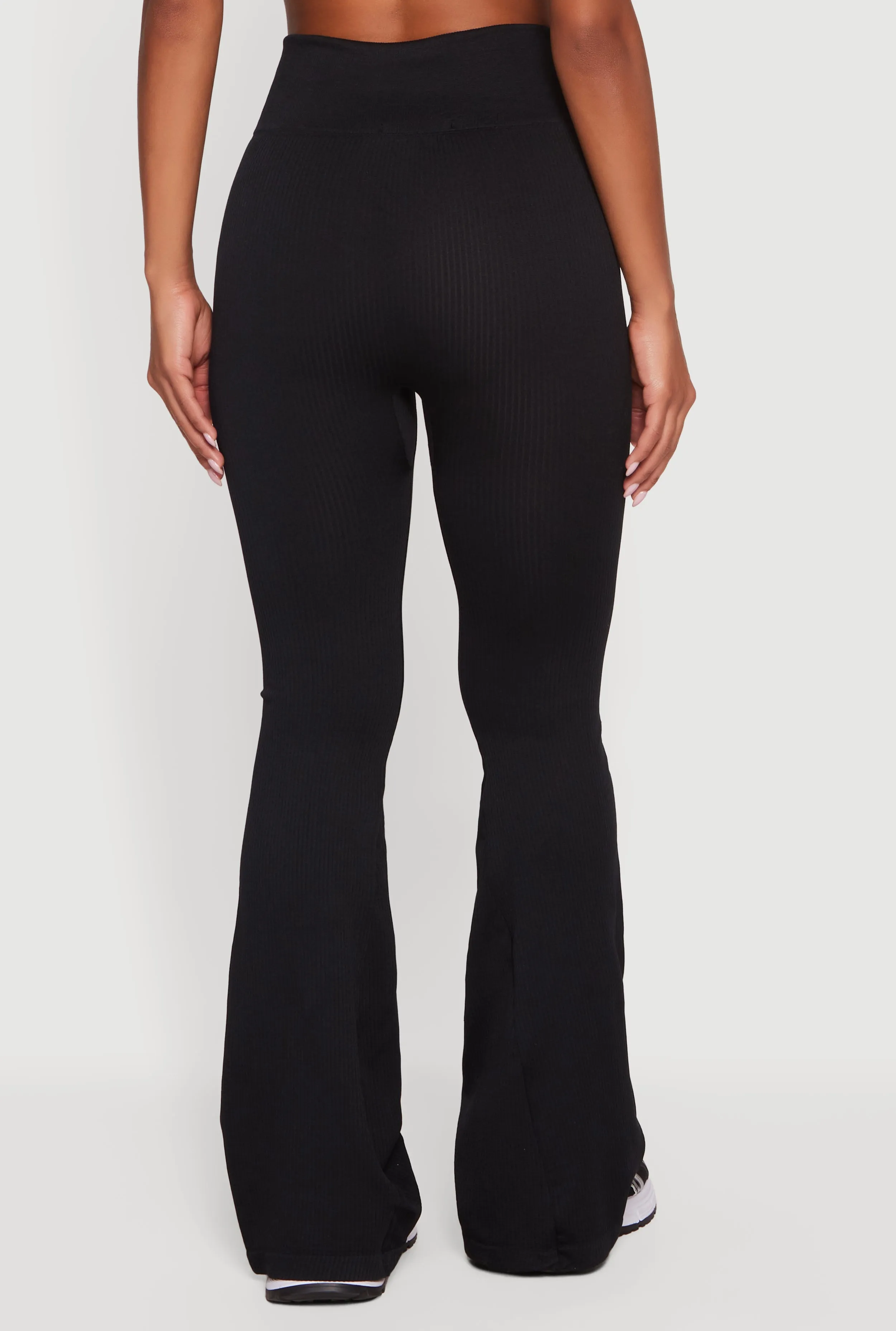 Ribbed High Waisted Flare Leg Active Pants sold by Rainbow product image thumbnail 5