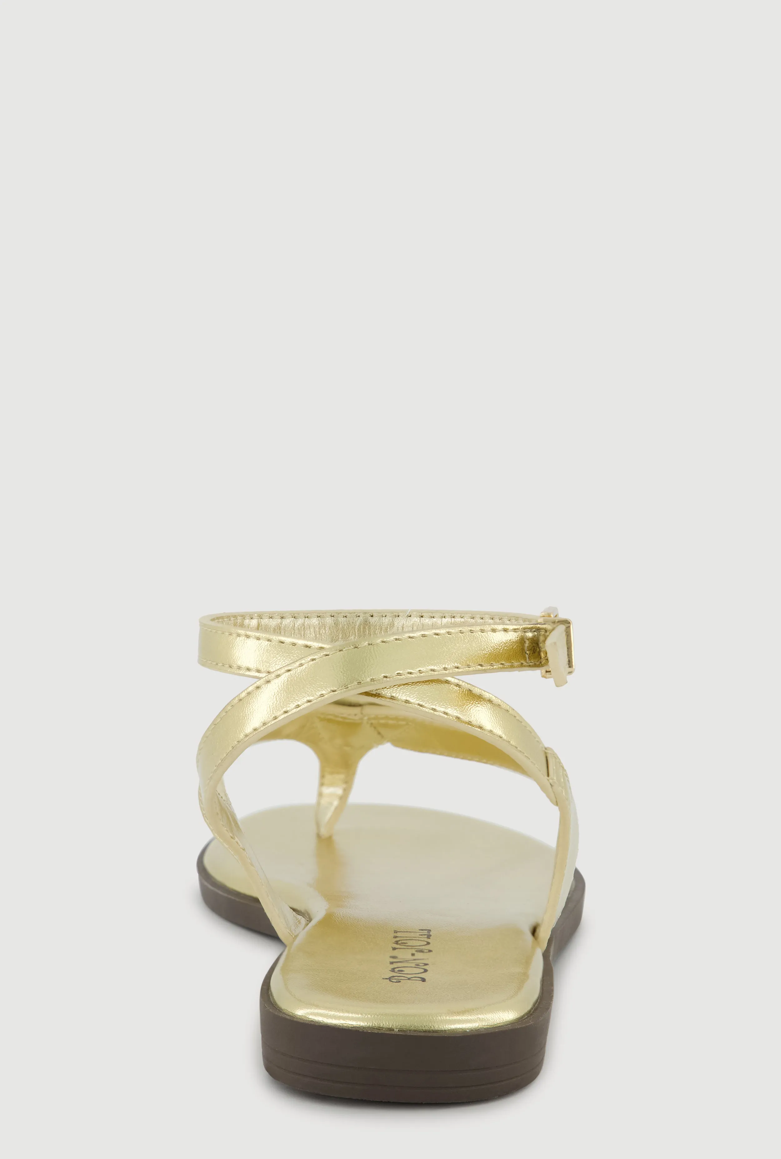 Metallic Pendant Ankle Strap Thong Sandals sold by Rainbow product image thumbnail 3